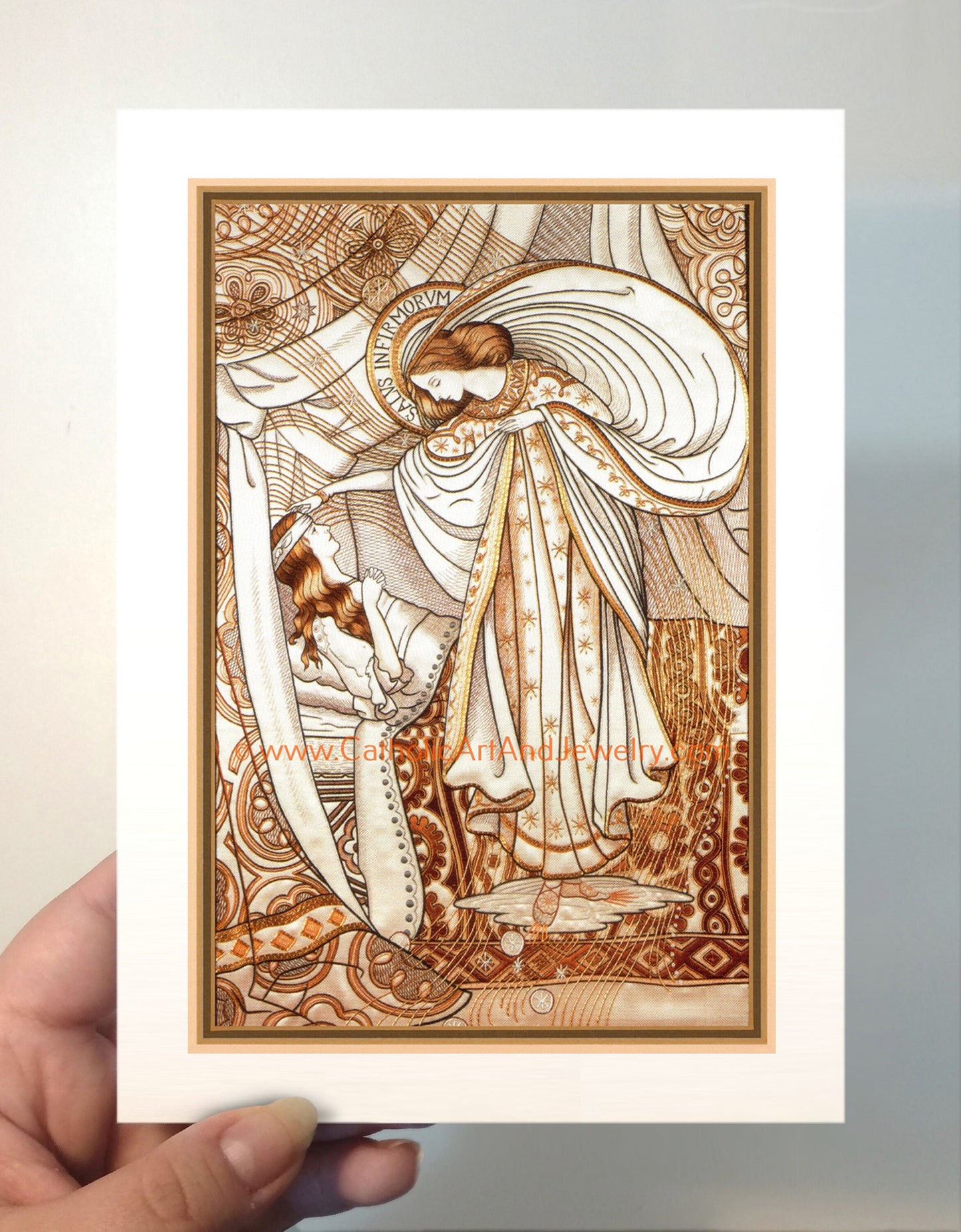 Our Lady, Health of the Sick – Salus Infirmorum – Loreto Embroideries – Vintage Catholic Art Print – Archival Quality