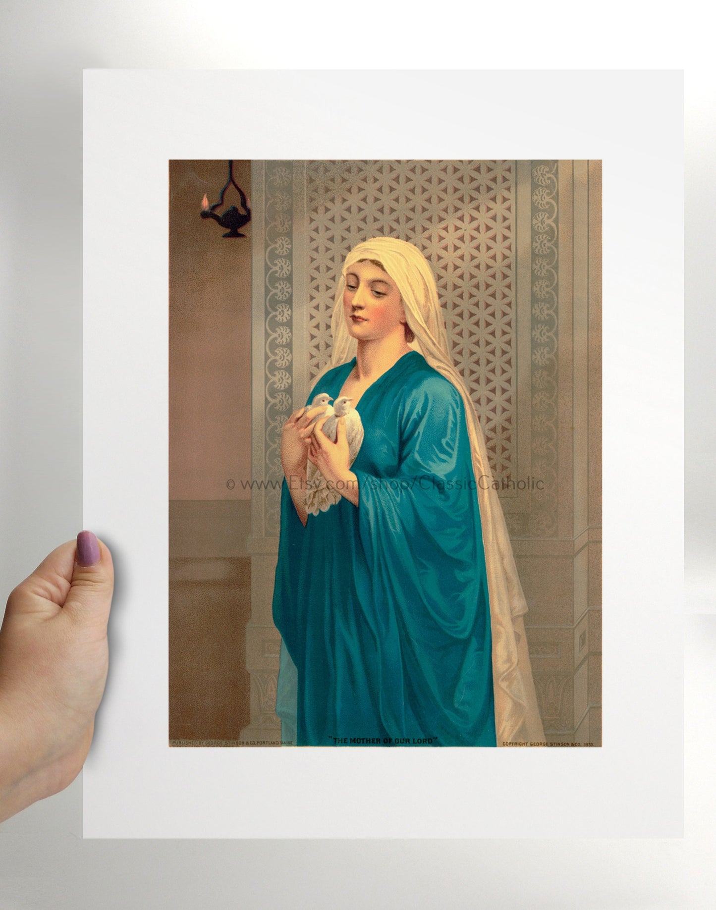 The Mother of Our Lord – Antique Catholic Print – Vintage Catholic Art Print – Archival Quality