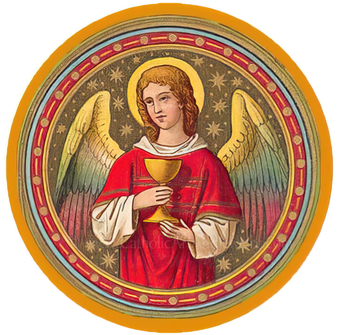 Sticker–Eucharistic Angel – by Max Schmalzl – Catholic Sticker – High Quality Vinyl