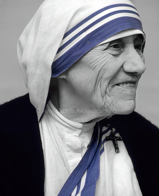 Mother Teresa – Exclusive Photo Restoration – St Teresa of Calcutta – Catholic Art Print – Catholic Gift