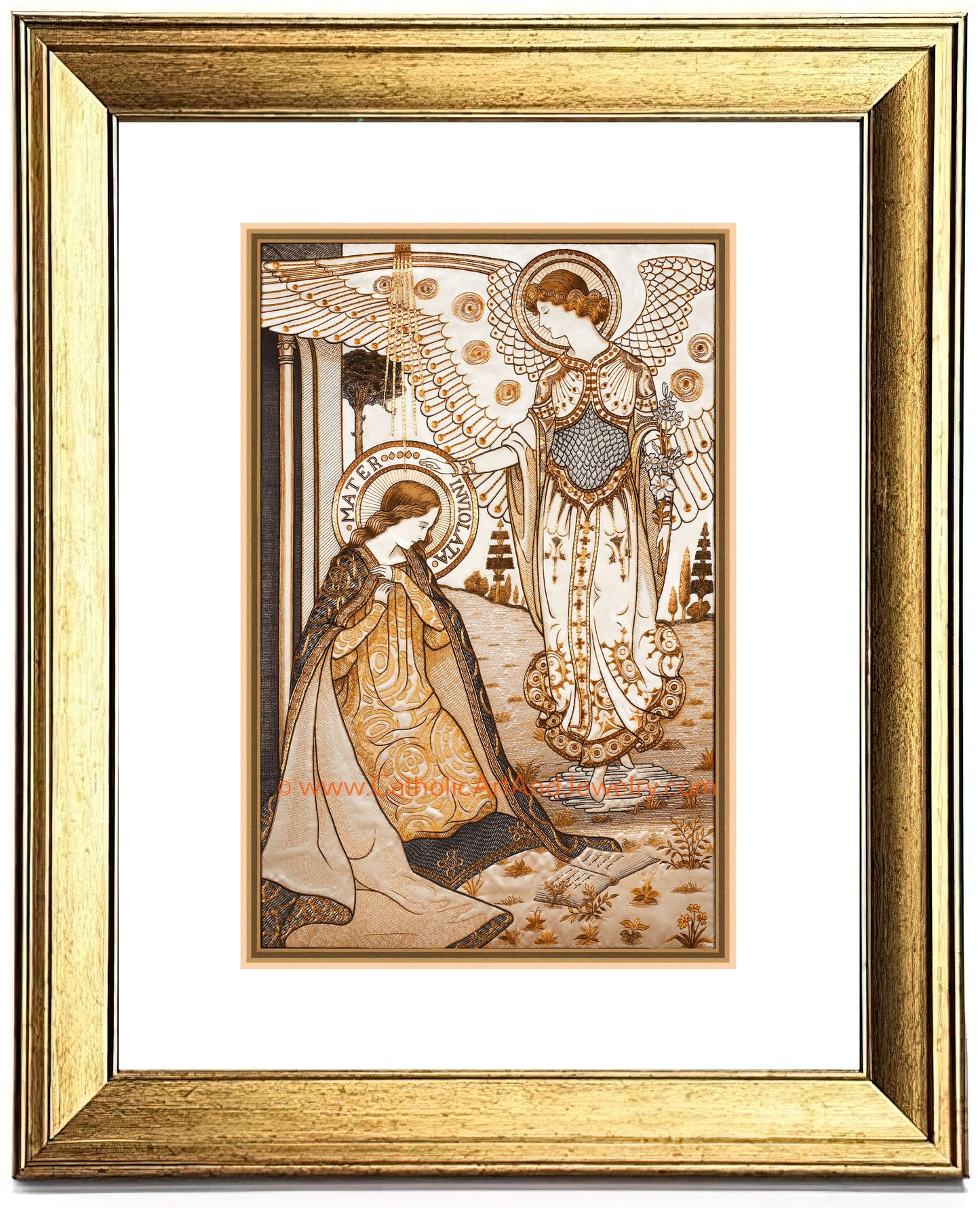 The Annunciation – Mater Inviolata – Embroideries – Vintage Catholic Art Print – Archival Quality