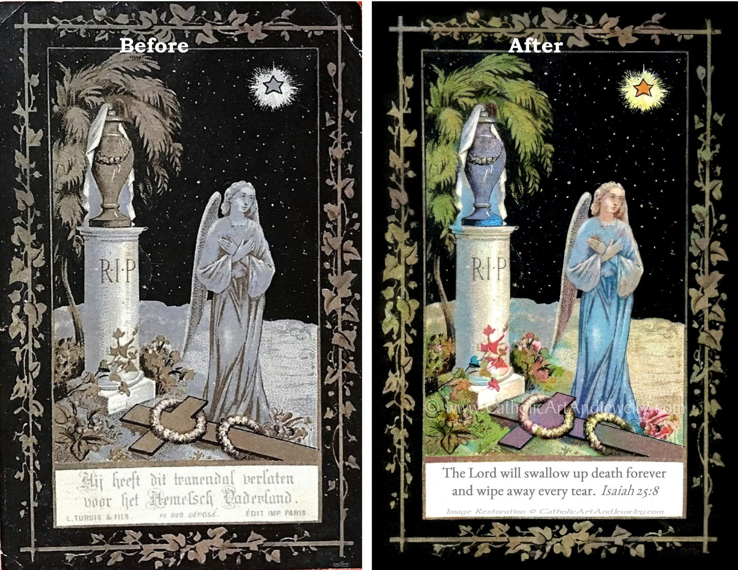 Traditional Catholic Memorial Card – DOWNLOADABLE – Exclusive Restoration