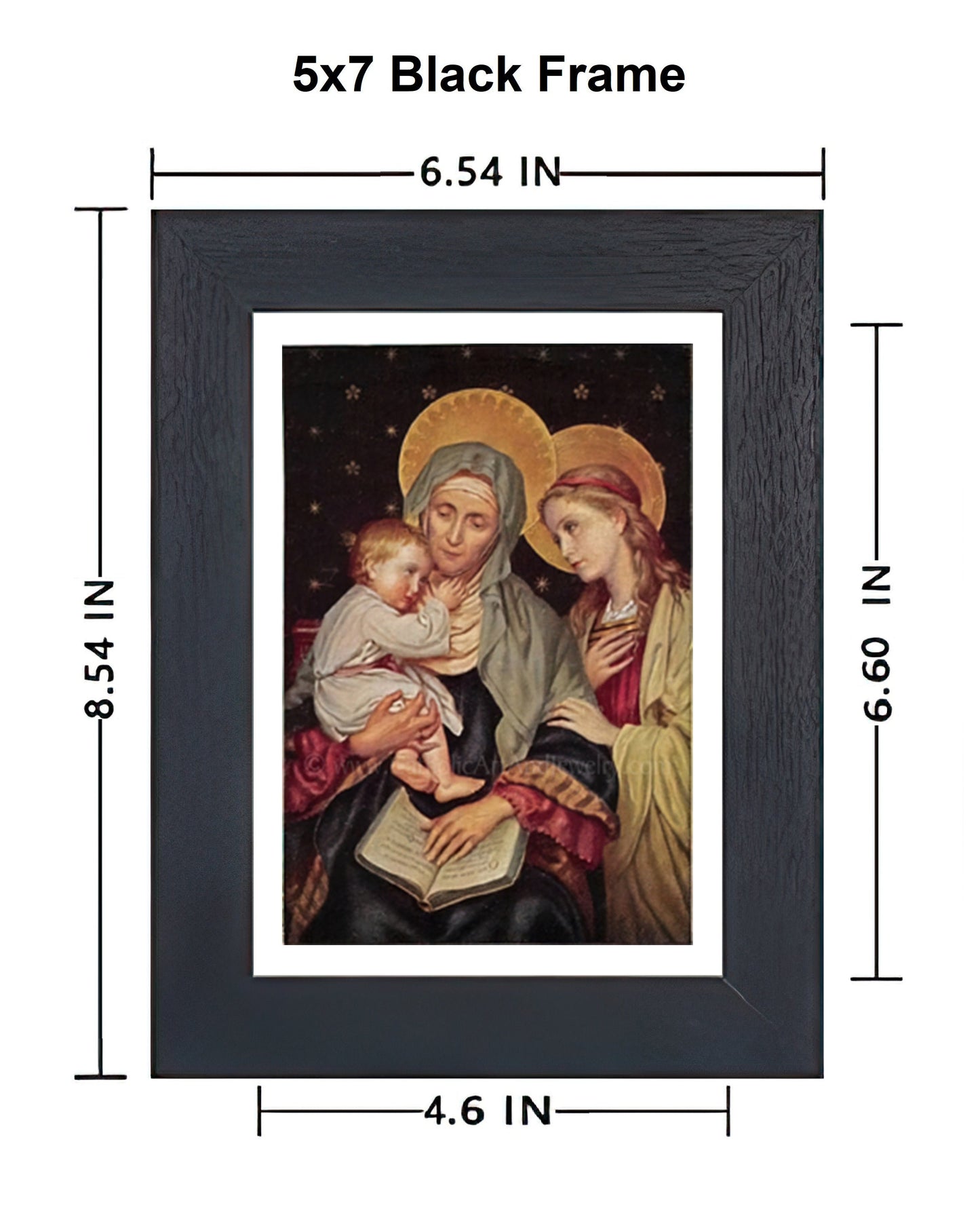 Saint Anne, Grandmother of the Church - Patron of Housewives, Mothers, and Grandmothers - Archival Print - Catholic Art