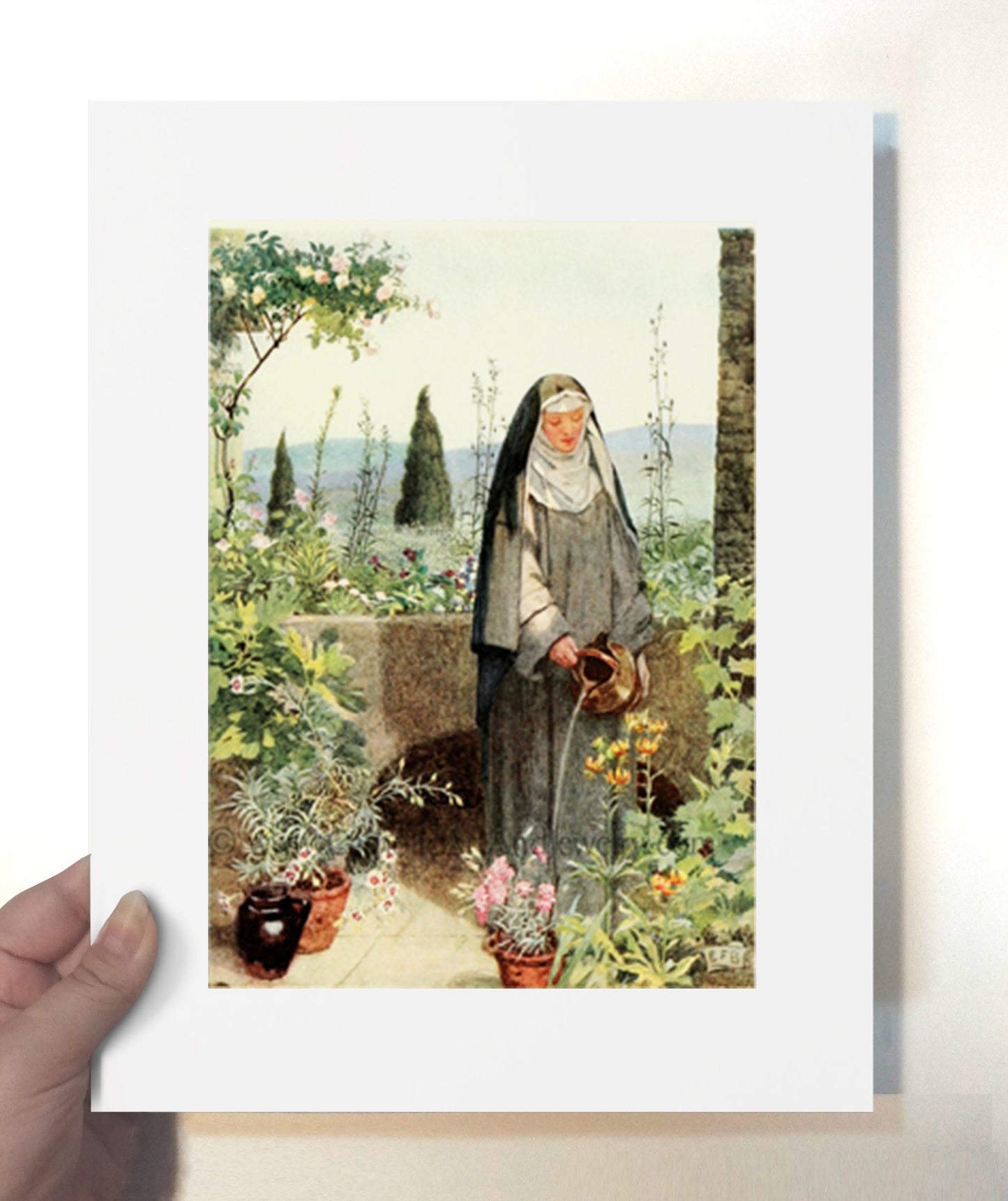 St. Clare of Assisi by Eleanor Fortesque Brickdale – 3 sizes – Catholic Gift – Confirmation Gift