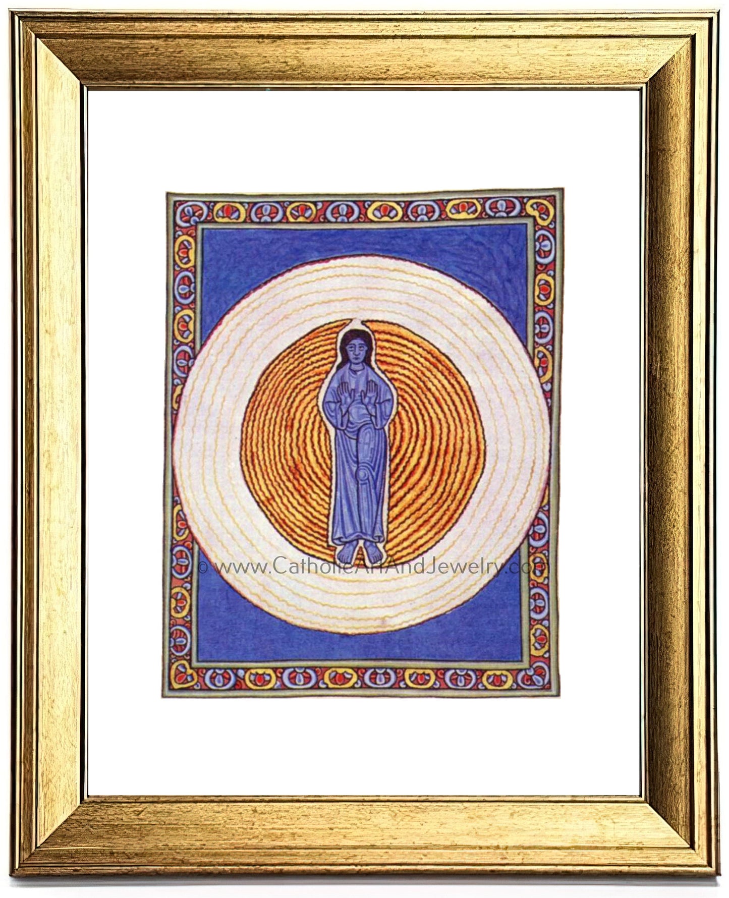 Hildegard of Bingen's Art: The True Trinity in True Unity – 3 sizes – circa 1150 A.D. – Medieval Catholic Art Print – Archival Quality