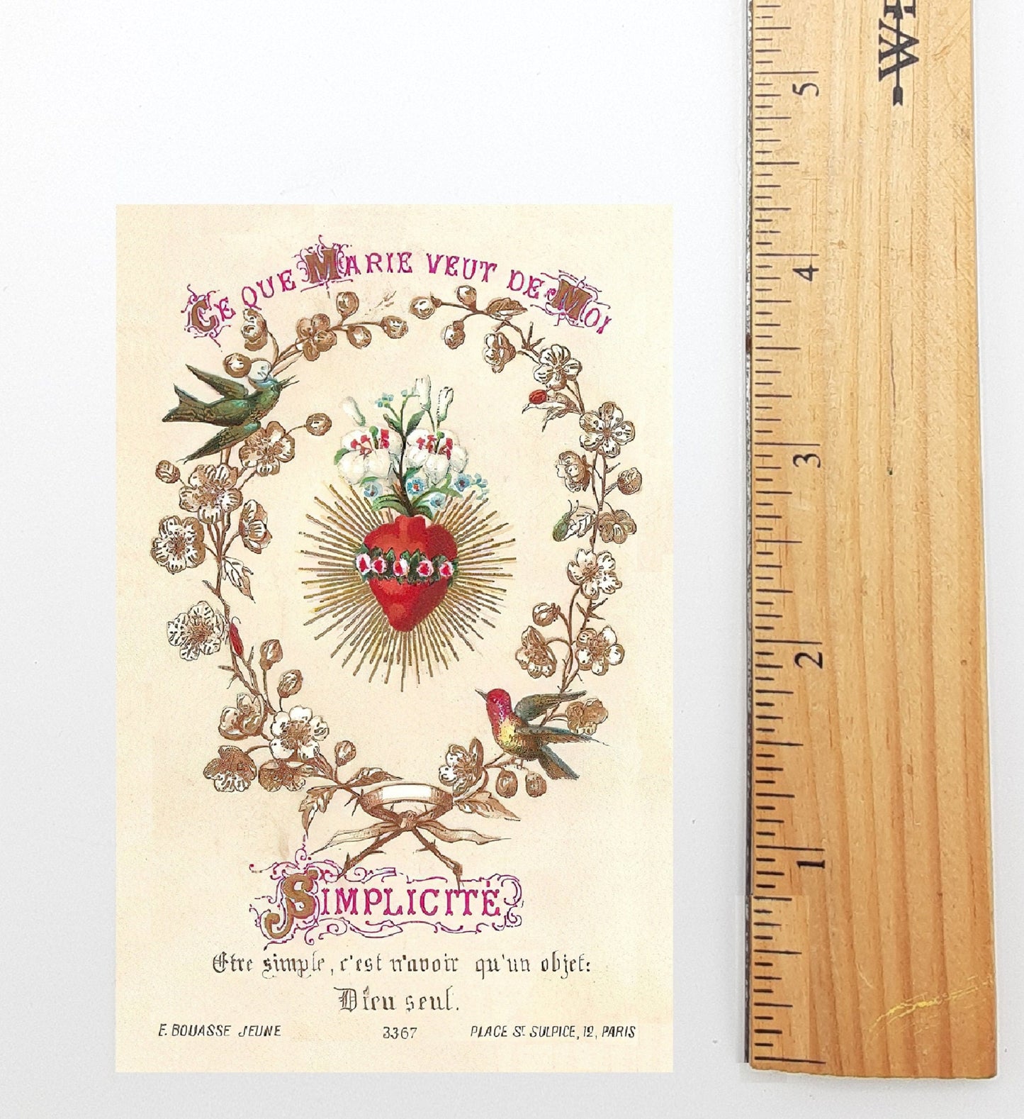 Simplicity Holy Card – pack of 10/100/1000 – Restored Vintage Holy Card