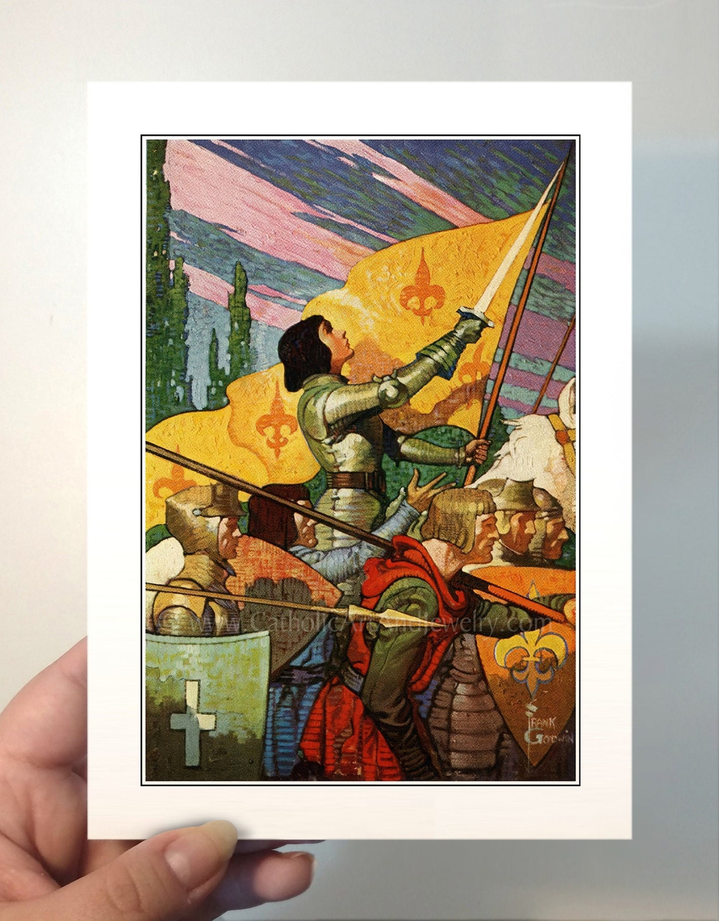St Joan of Arc – by Frank Godwin– Two Sizes – Catholic Art Print – Archival Quality
