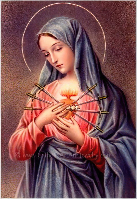 Our Lady of Sorrows – Traditional Catholic Art Print – Archival Quality