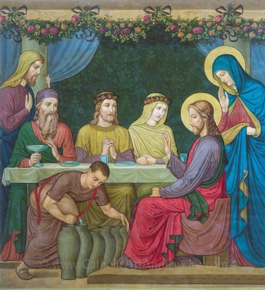 Wedding at Cana – Wedding Gift/Anniversary Gift – painted by Benedictine Monks– Catholic Art Print – Archival Quality