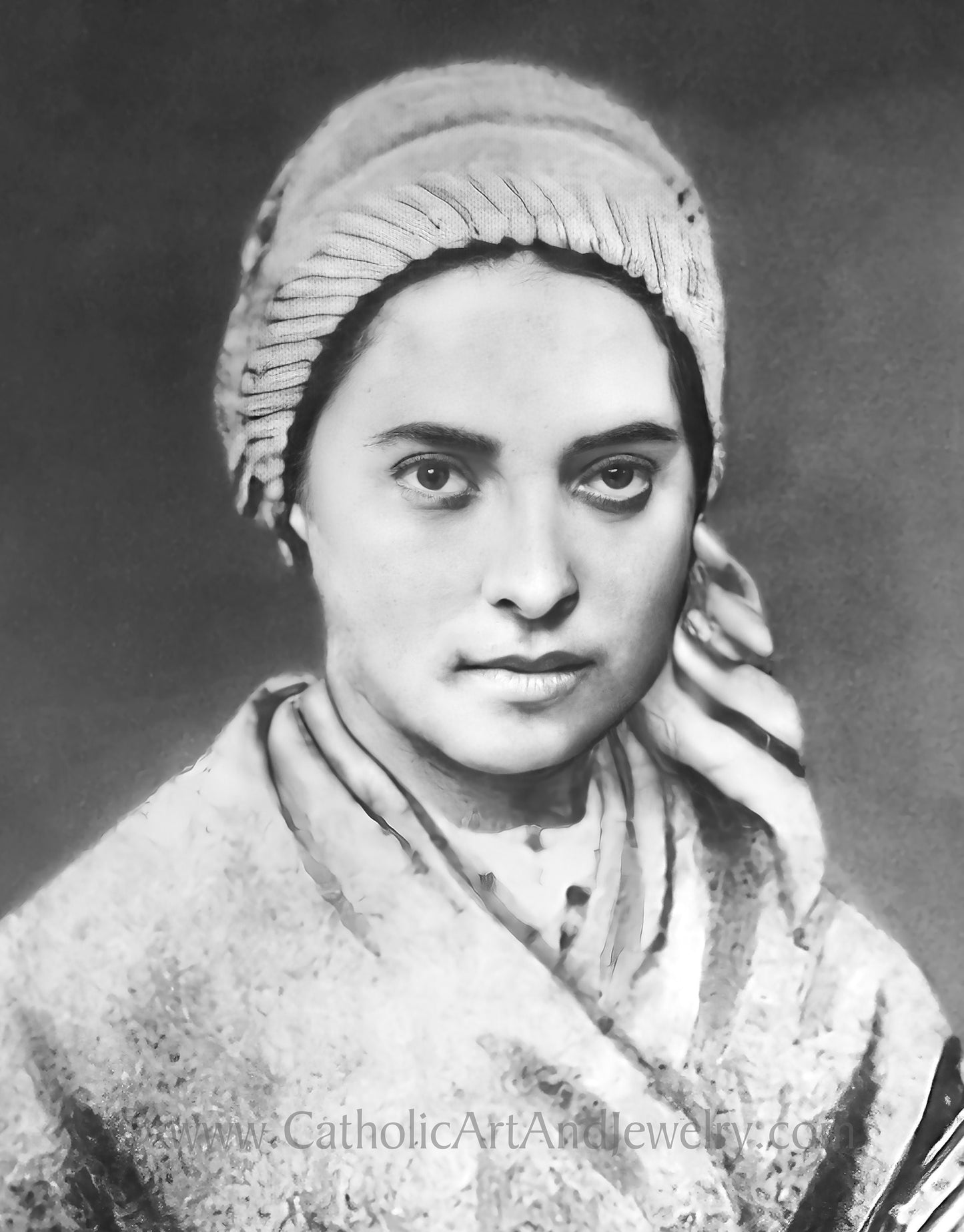 St. Bernadette – Exclusive Photo Restoration – 4 Sizes – Catholic Art – Catholic Gift