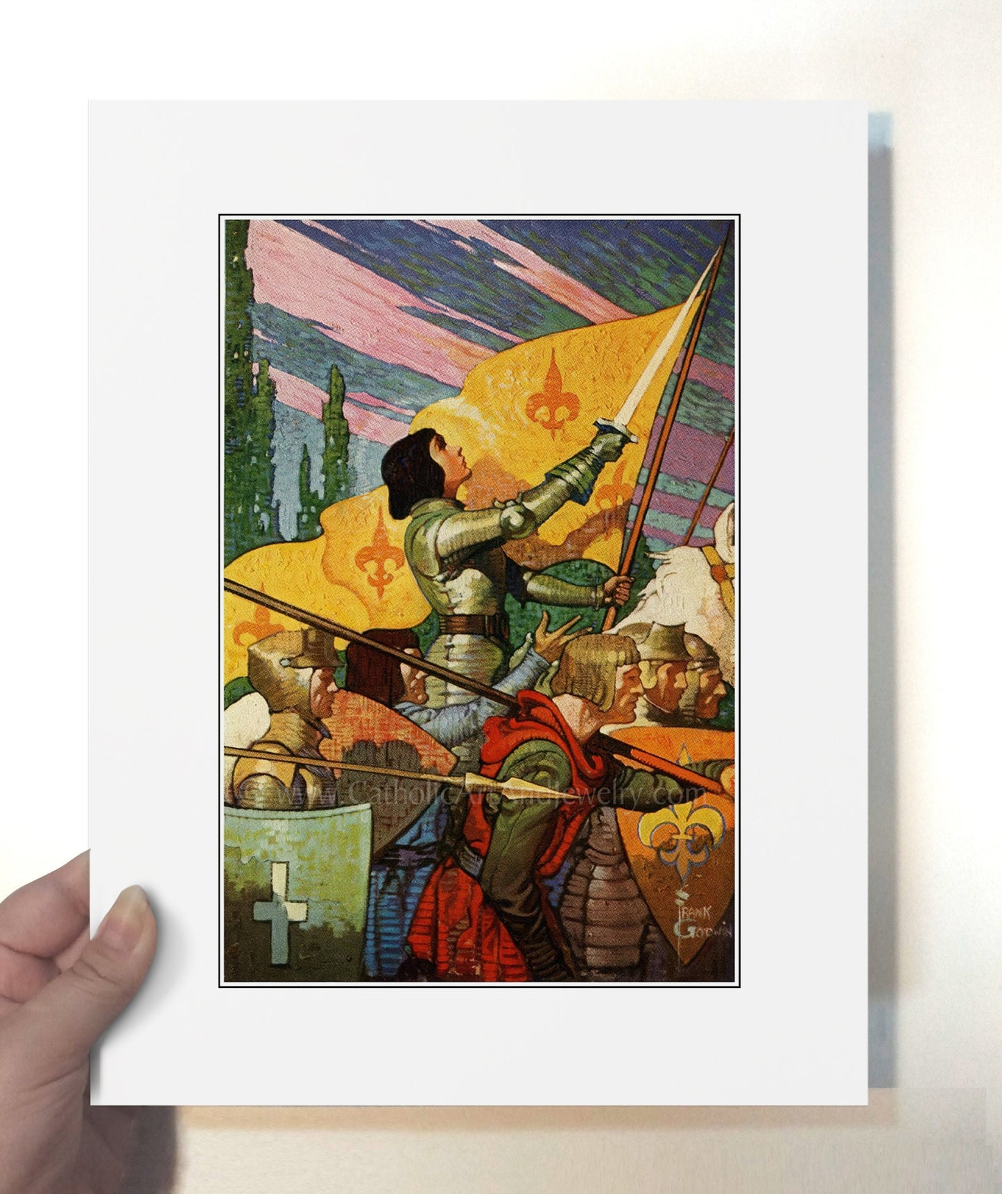St Joan of Arc – by Frank Godwin– Two Sizes – Catholic Art Print – Archival Quality