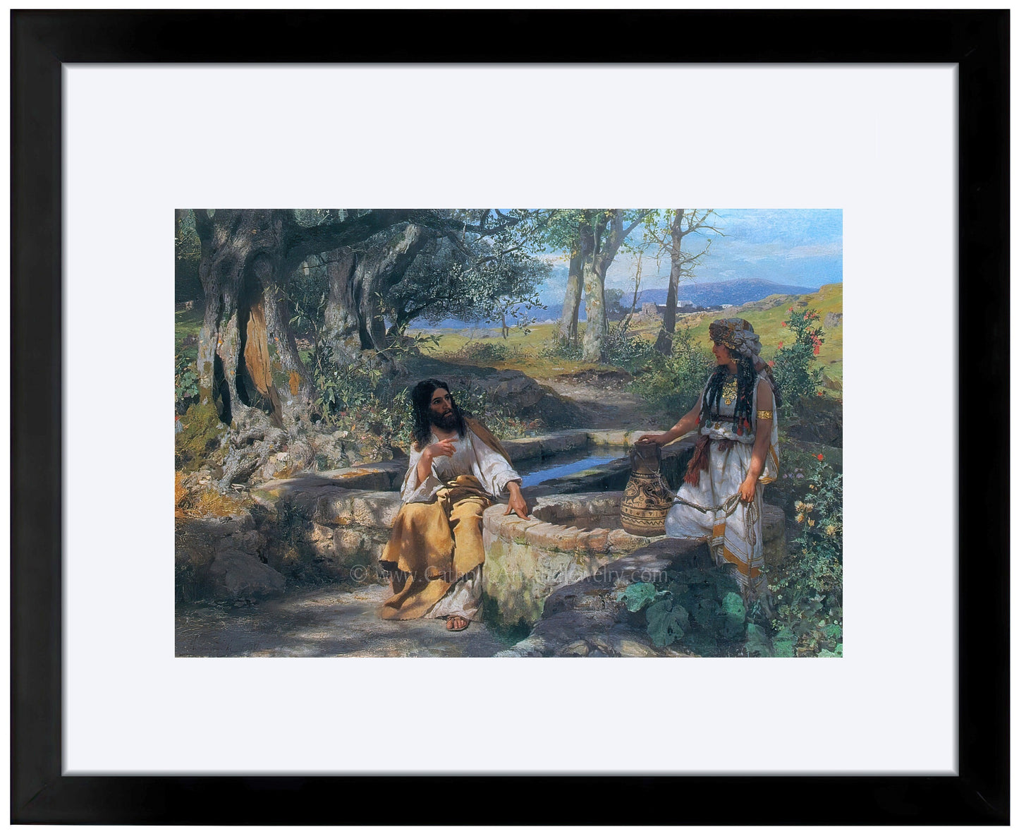 Martha and Mary with Jesus – 4 sizes – Henryk Siemiradzki – Catholic Art Print