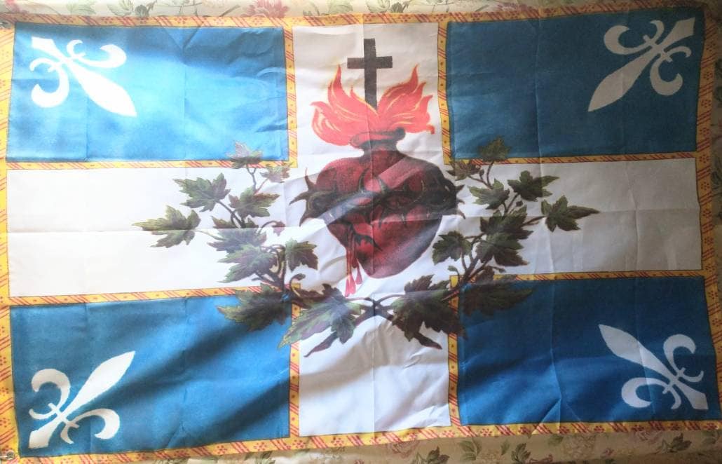 New Sizes! Flag of the Sacred Heart – Blue - Indoor/outdoor Flag – Polyester – 6 Sizes