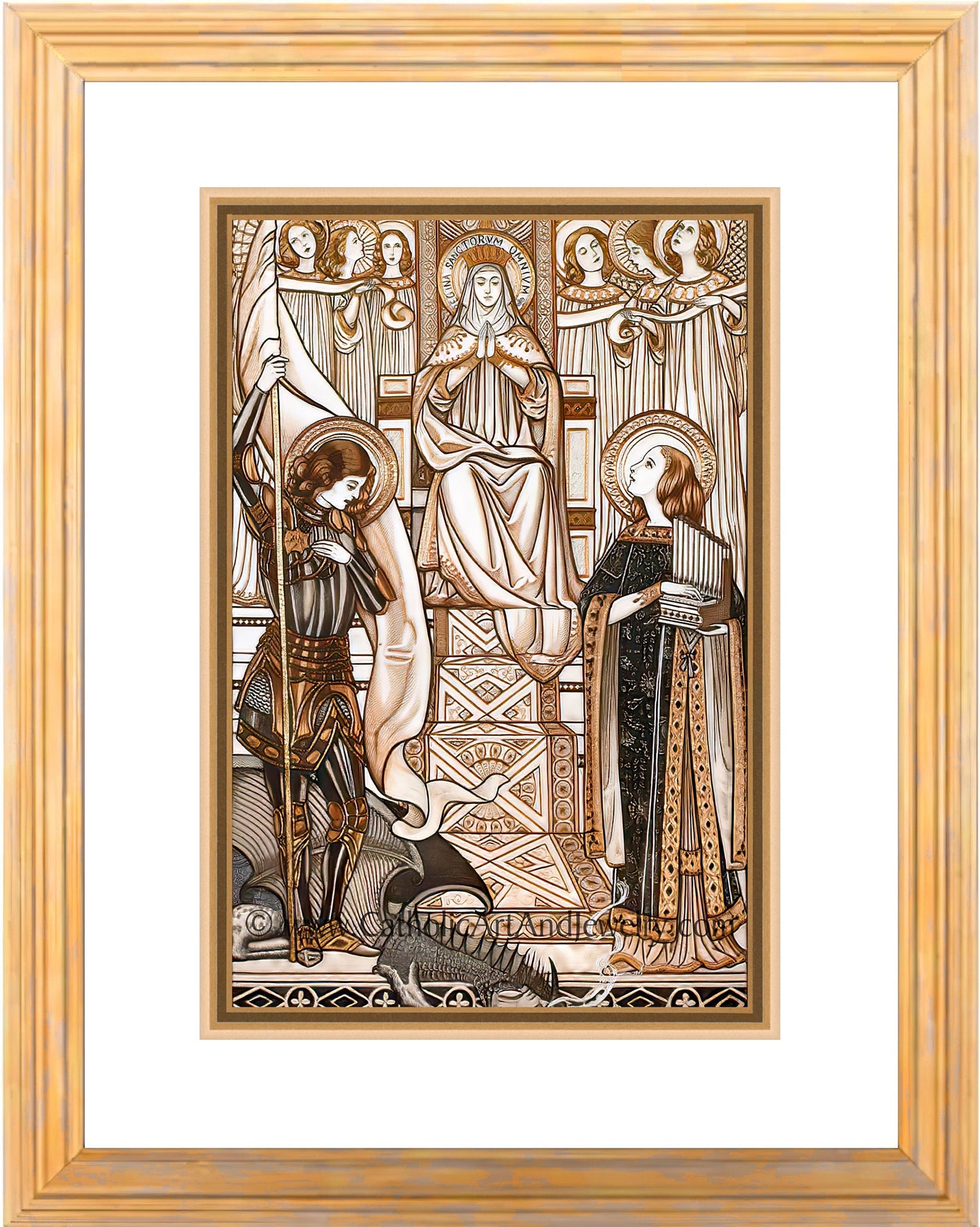 Help of Christians – Auxilium Christianorum – Loreto Embroideries – Vintage Catholic Art Print – Archival Quality
