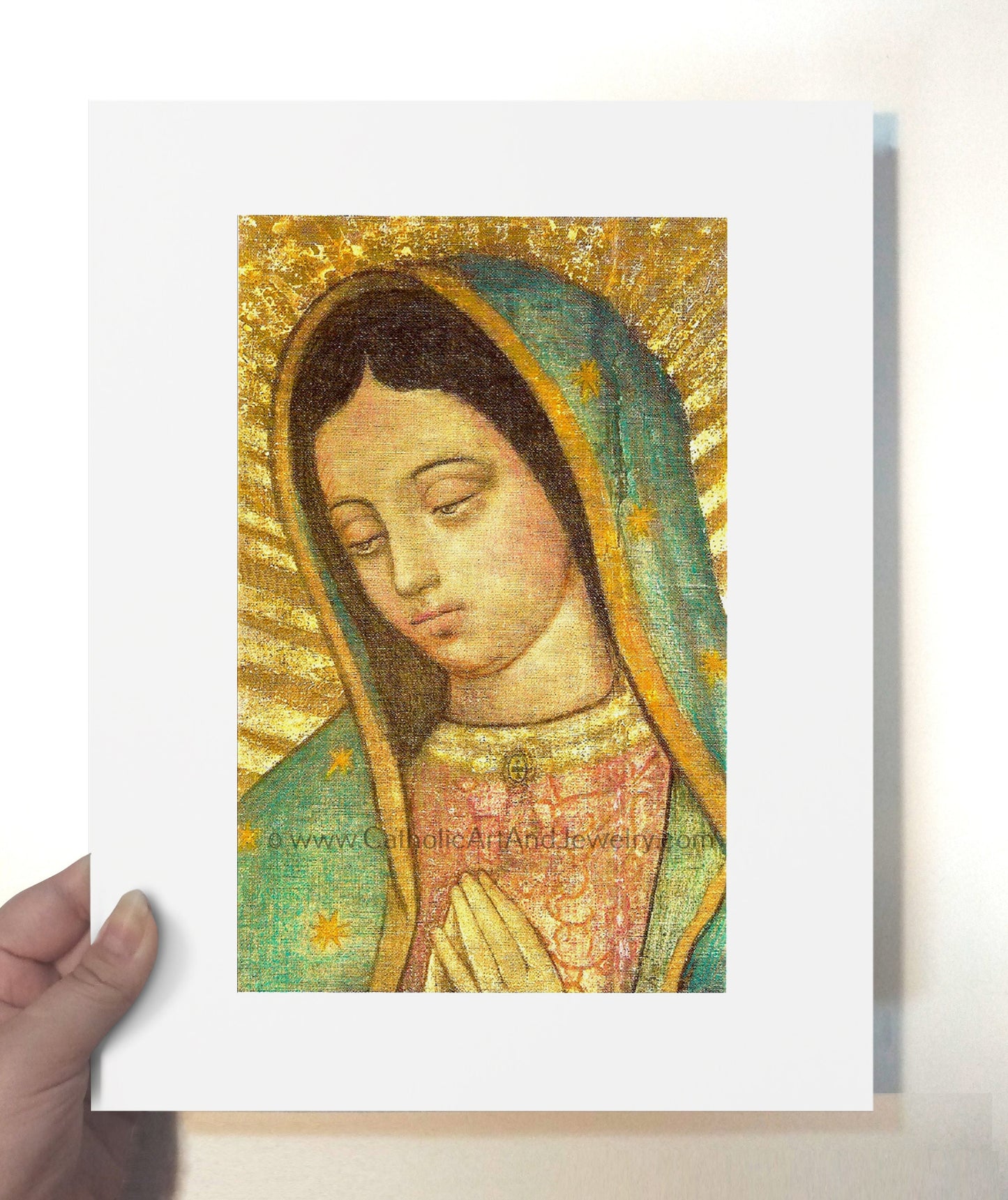 Our Lady of Guadalupe – Close-up – 3 sizes – Catholic Art Print – Archival Quality