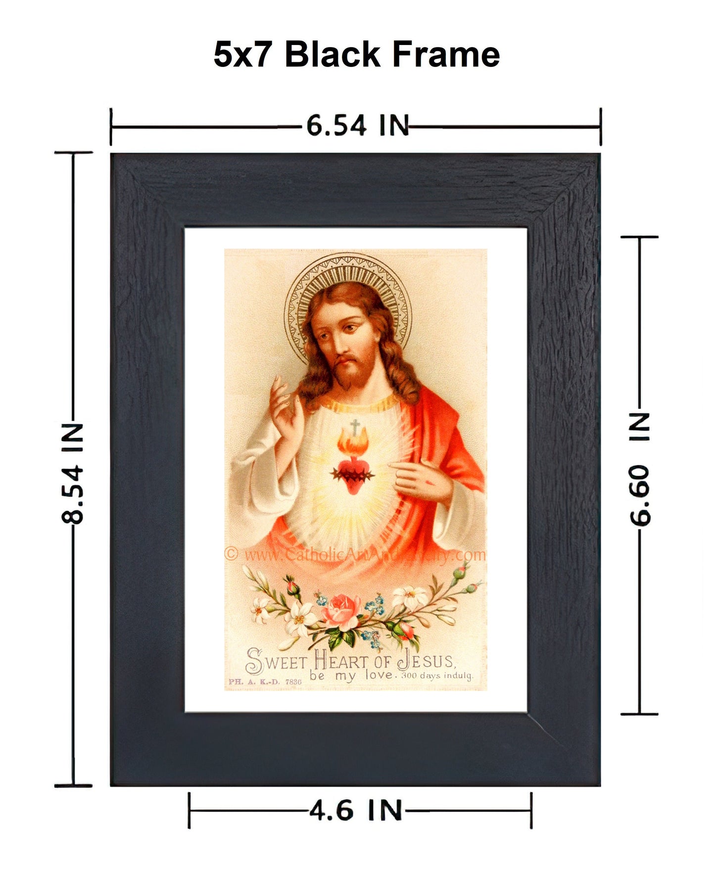 Sacred Heart of Jesus –Sweet Heart of Jesus based on a Vintage American Holy Card – Catholic Art Print – Archival – Catholic Gift