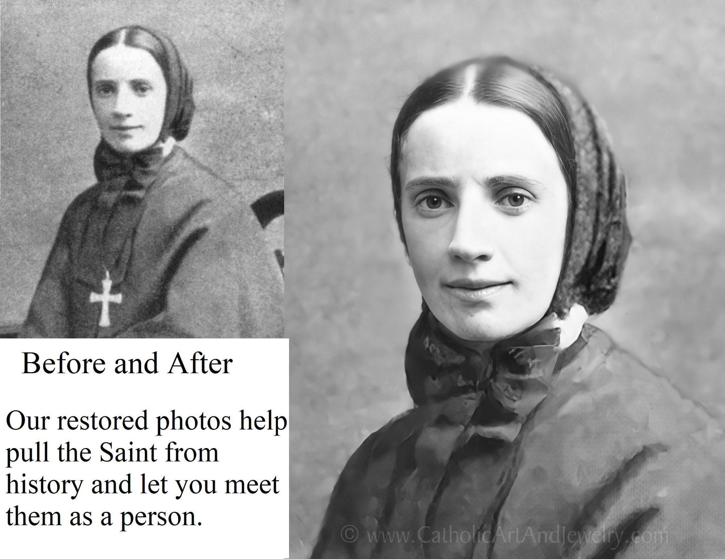 St. Mother Cabrini Exclusive Restored Photo! – 3 sizes – St. Frances Cabrini