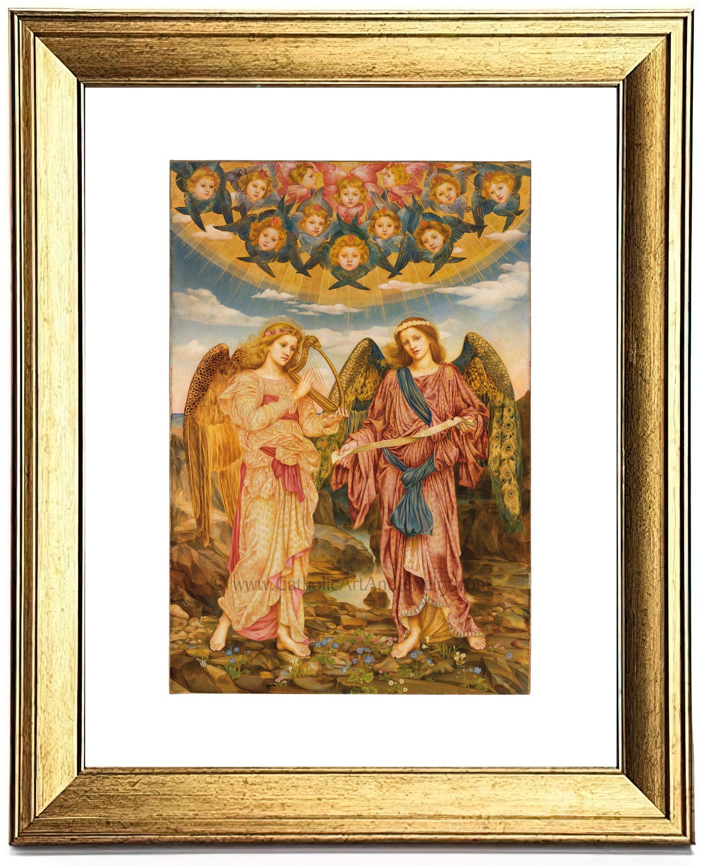 Gloria in Excelsis – by Evelyn De Morgan – Catholic Art Print – Archival – Catholic Gift – Angel