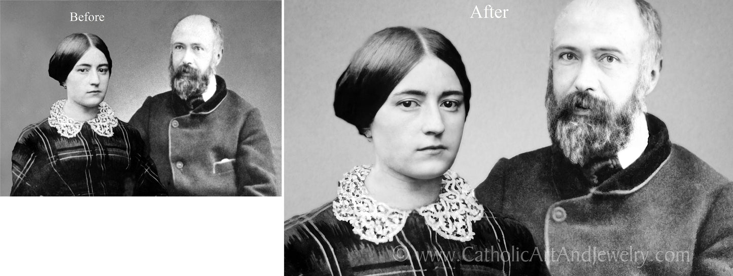 Saints Zélie and Louis Martin – Exclusive Restored Photo – Catholic Gift