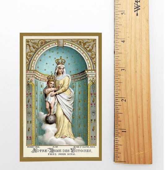 Our Lady of Victory Holy Card – pack of 10/100/1000 – Restored Vintage Holy Card