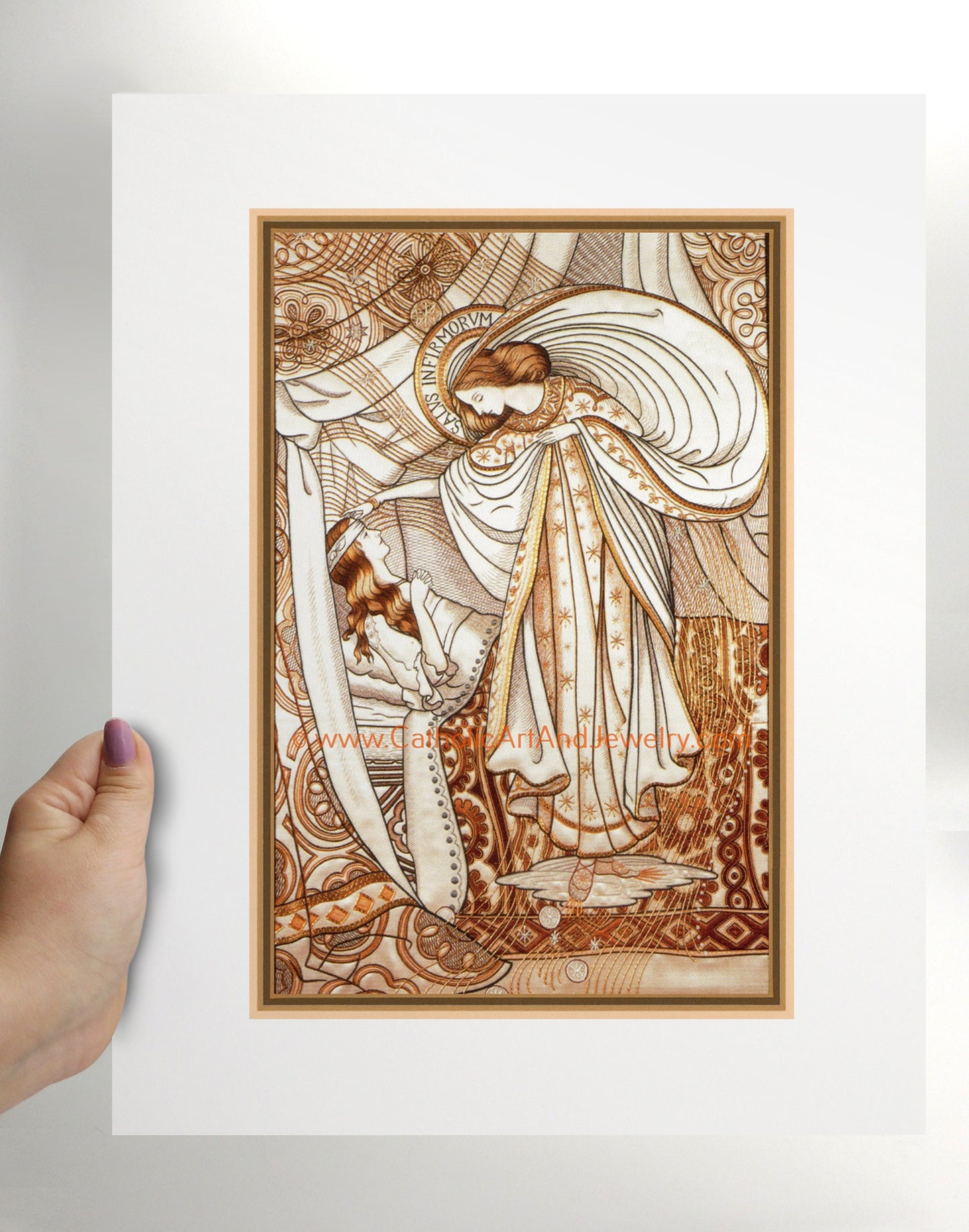 Our Lady, Health of the Sick – Salus Infirmorum – Loreto Embroideries – Vintage Catholic Art Print – Archival Quality