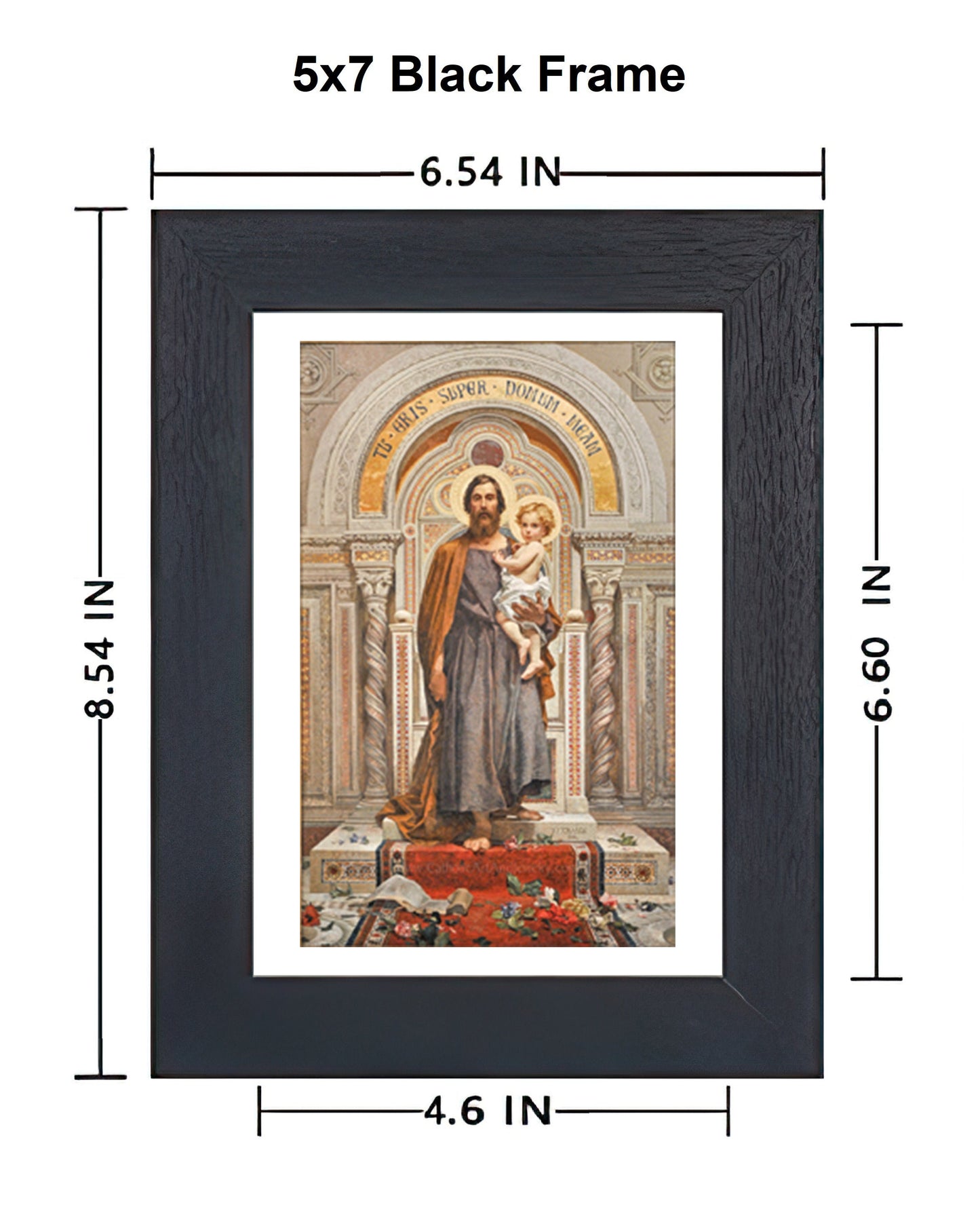 St. Joseph – Mosaic Originally from St. Peter’s Basilica at the Vatican – Catholic Art Print