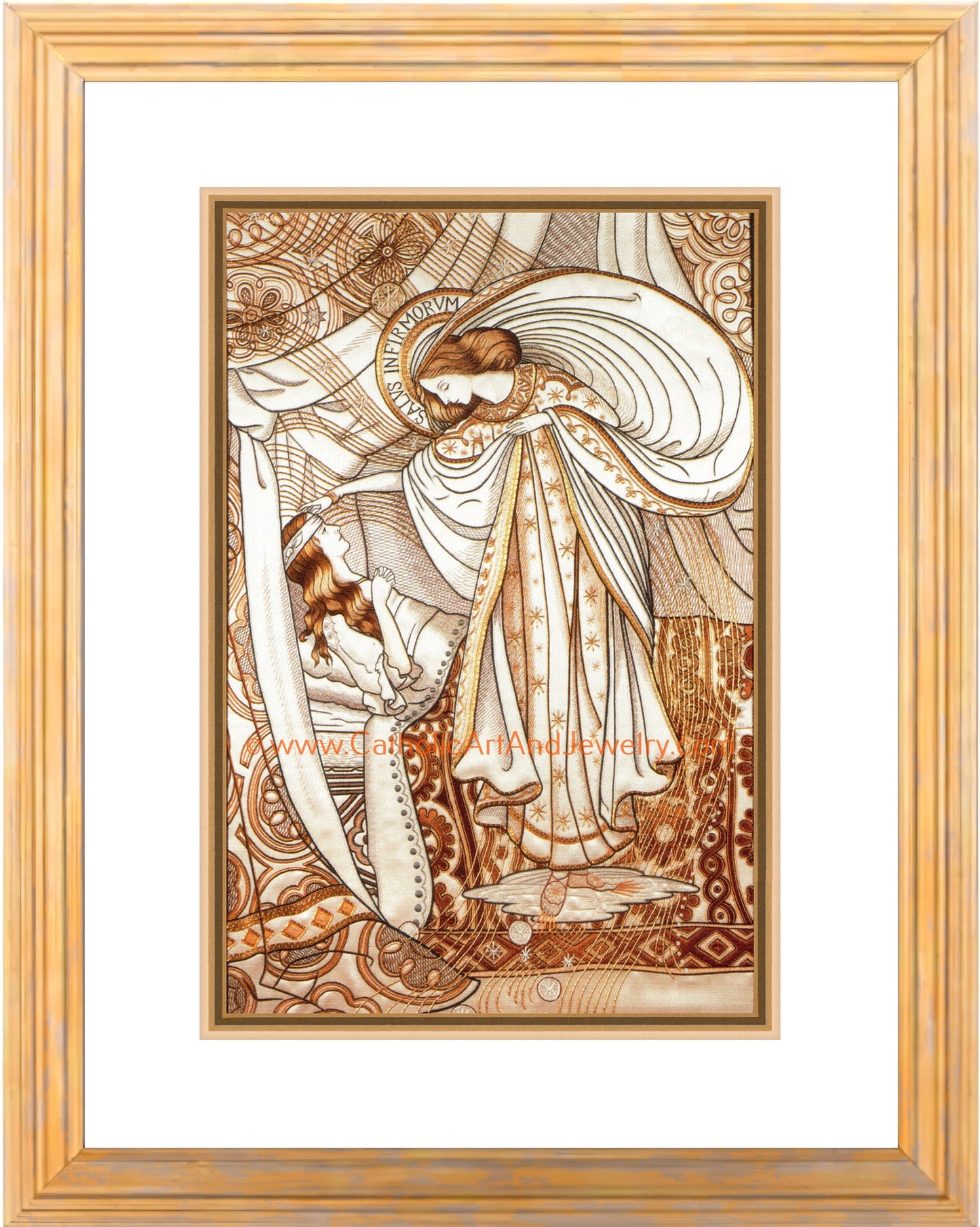 Our Lady, Health of the Sick – Salus Infirmorum – Loreto Embroideries – Vintage Catholic Art Print – Archival Quality