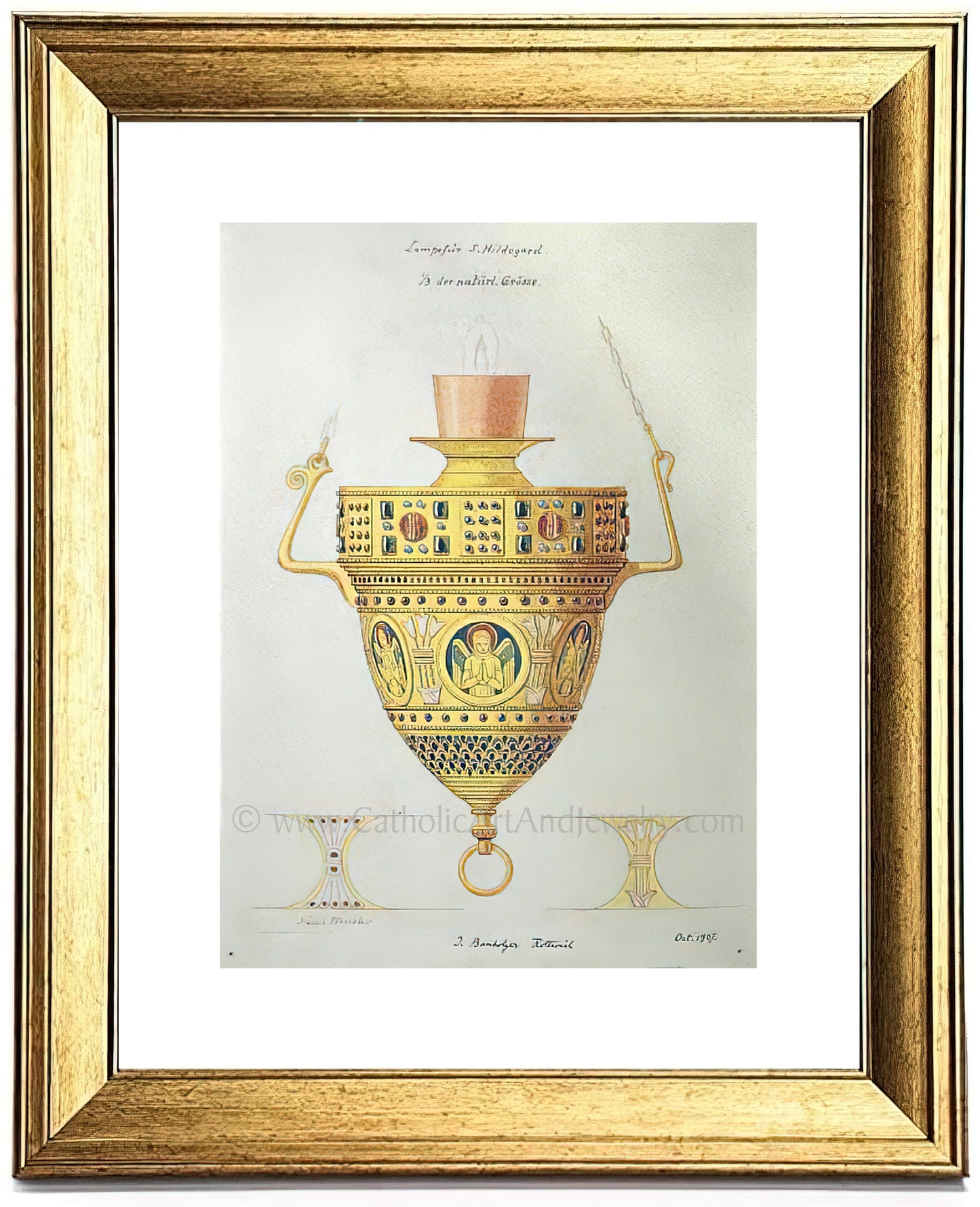 Sanctuary Lamp – from a Benedictine Abbey's design – Catholic Art Print – Catholic Gift – Gift for Priest