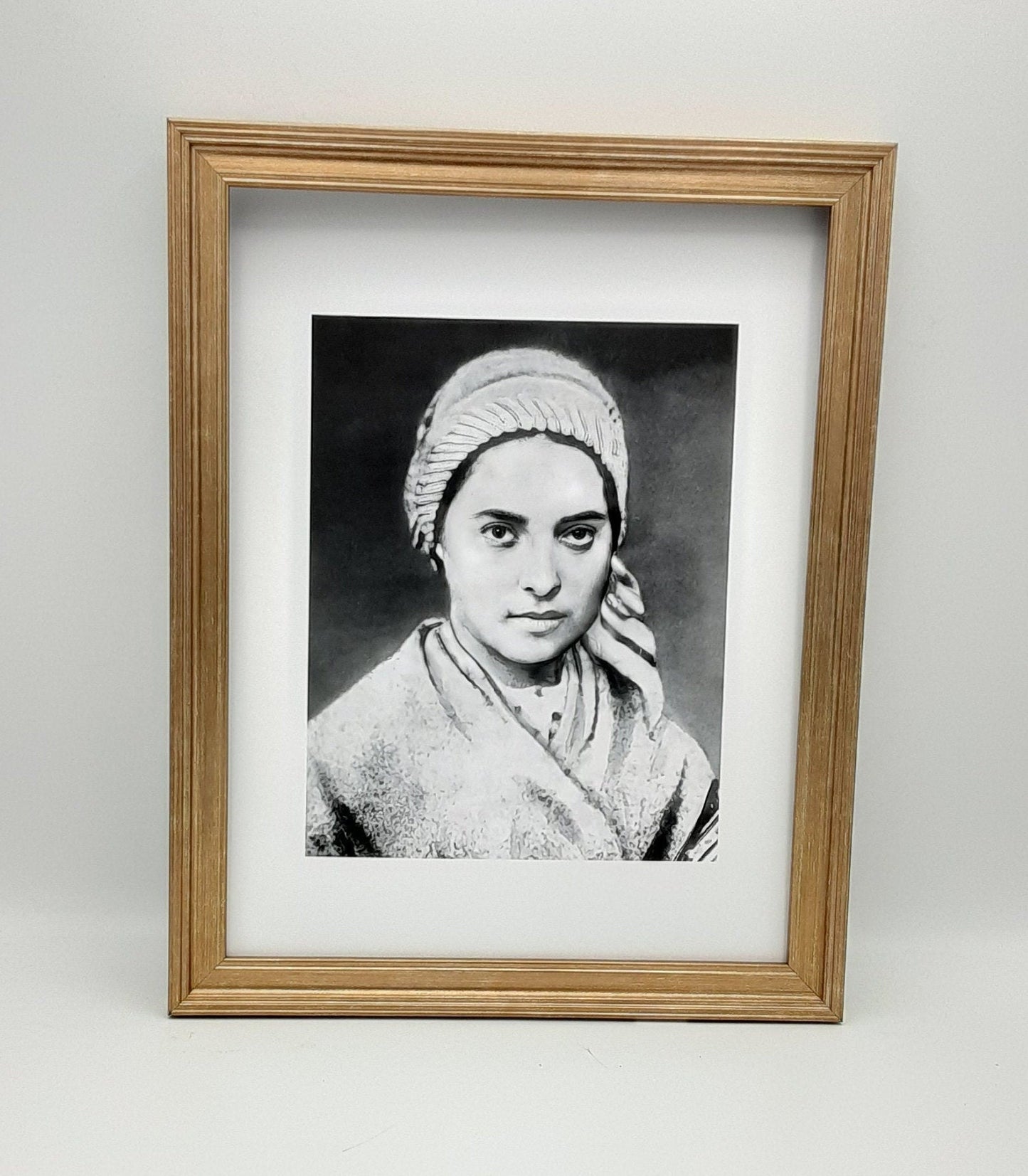 St. Bernadette – Exclusive Photo Restoration – 4 Sizes – Catholic Art – Catholic Gift