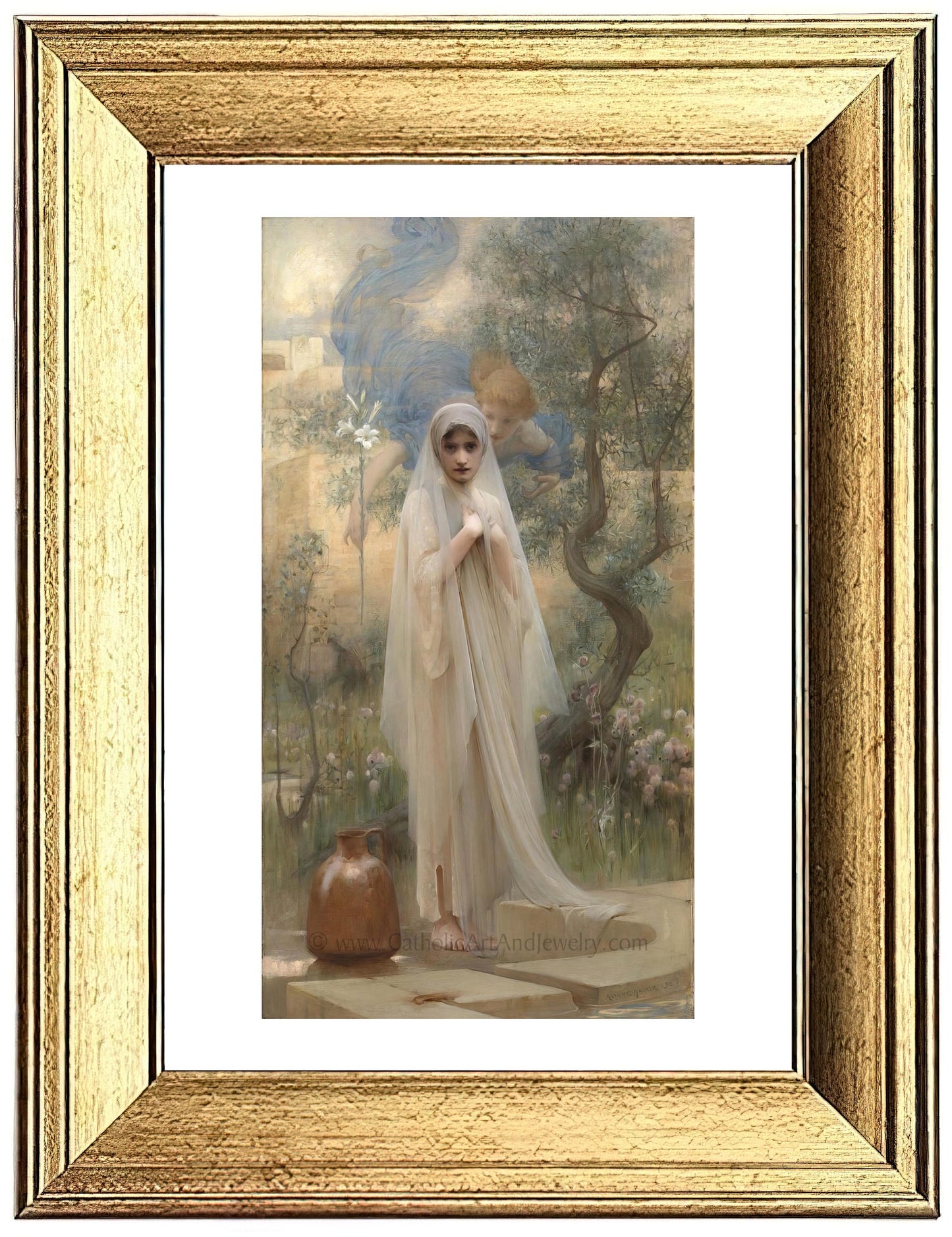 The Annunciation by Arthur Hacker– 3 sizes – Vintage Catholic Art Print – Archival Quality