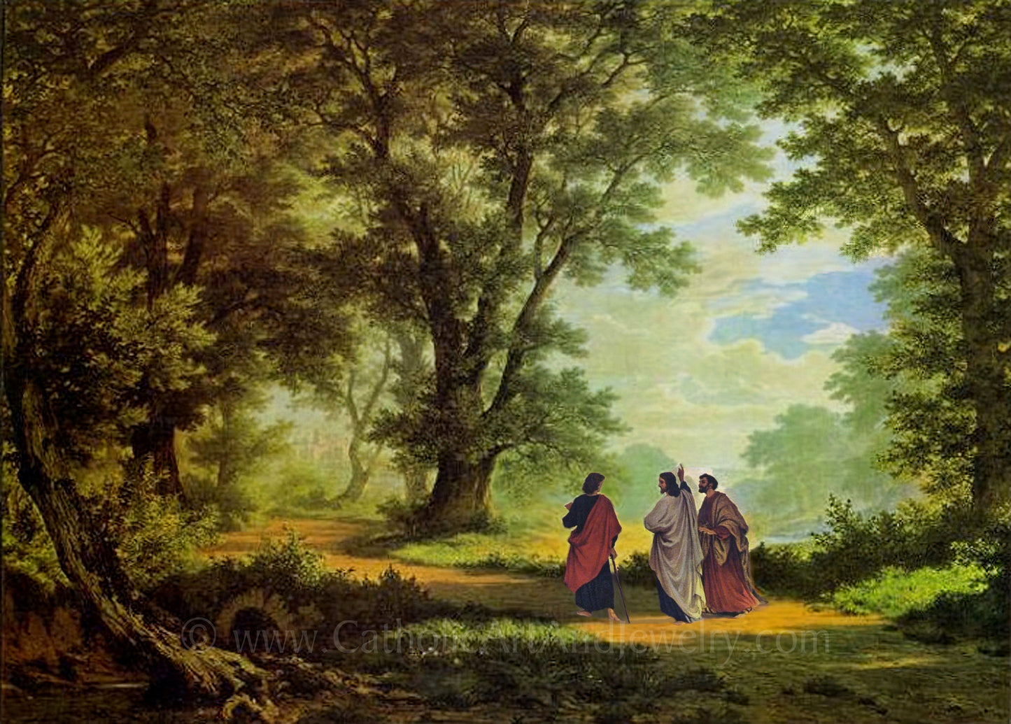 Road to Emmaus – 3 sizes – Robert Zünd – Catholic Art Print