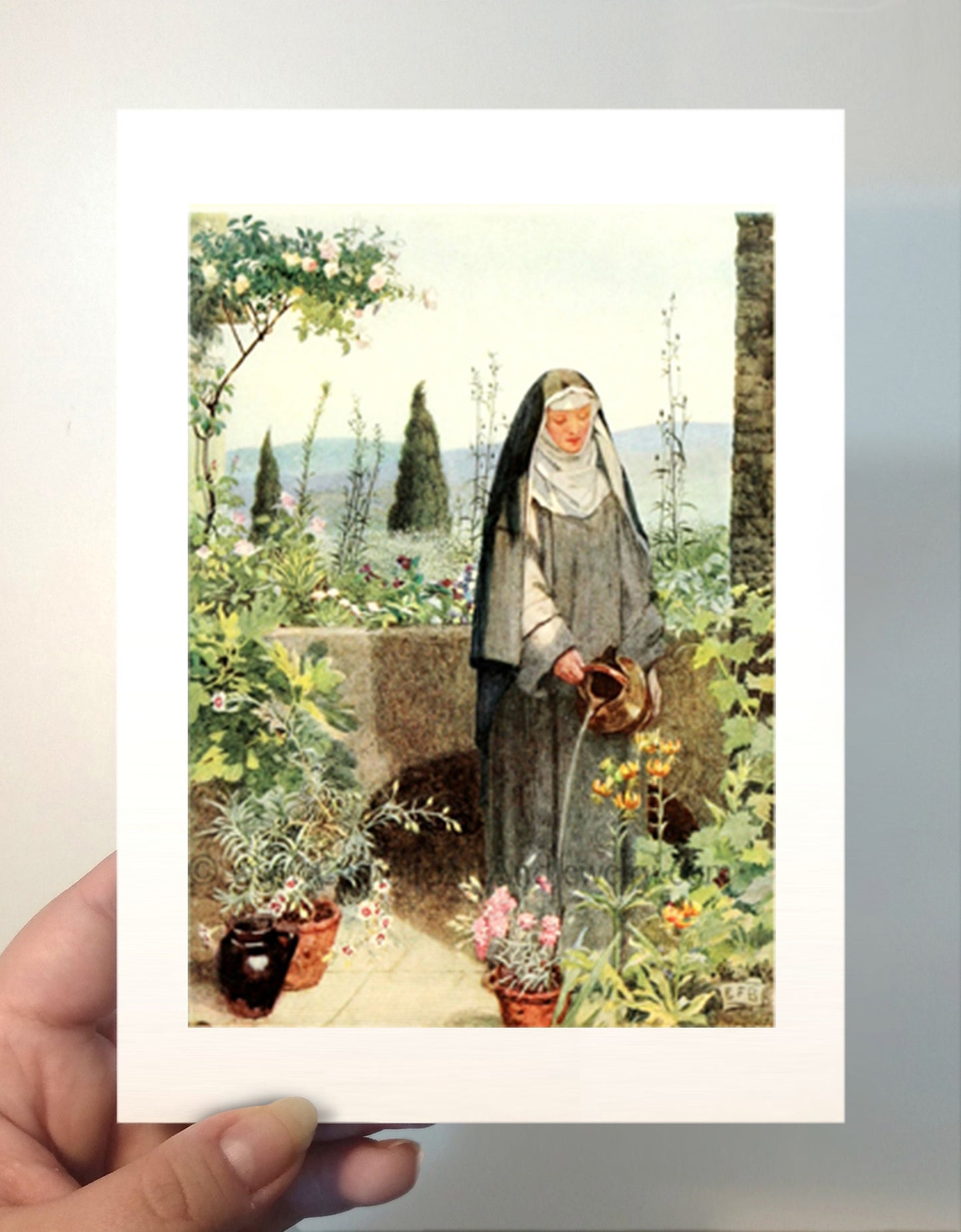 St. Clare of Assisi by Eleanor Fortesque Brickdale – 3 sizes – Catholic Gift – Confirmation Gift