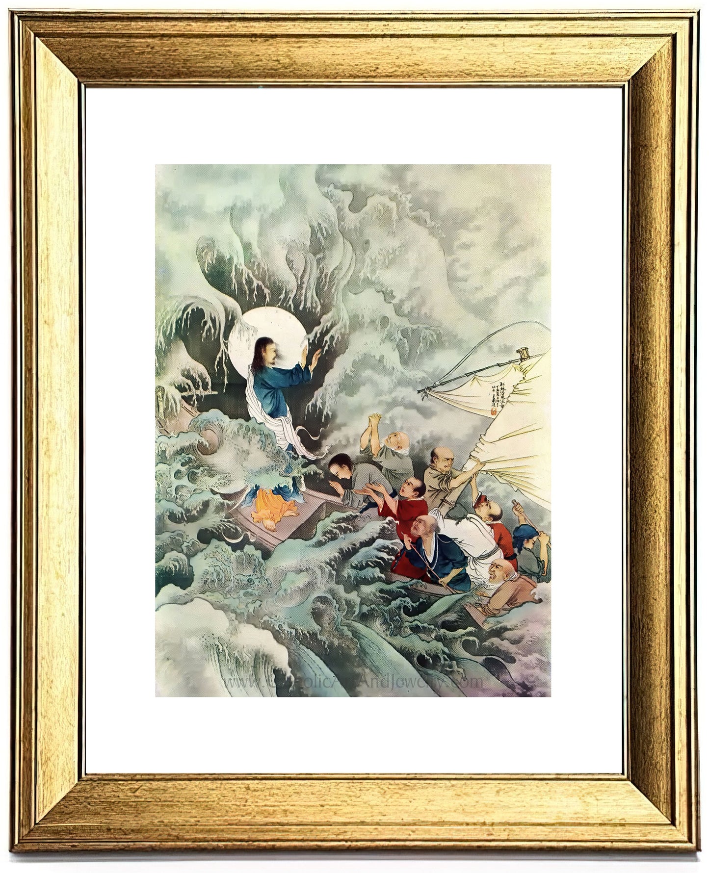Jesus Calming the Waves – Chinese Catholic Art Print
