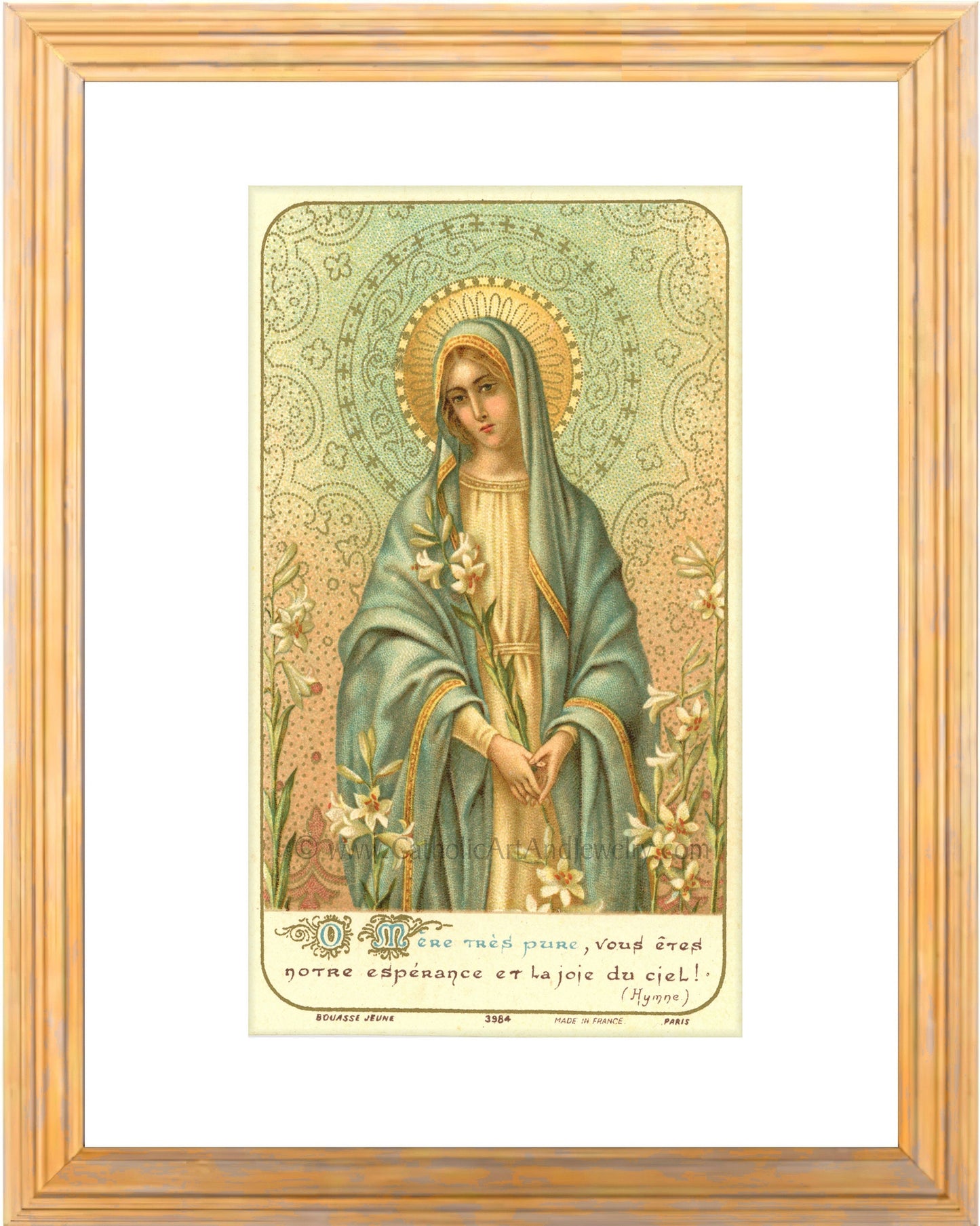 Our Lady of the Lilies – Based on a Vintage French Holy Card