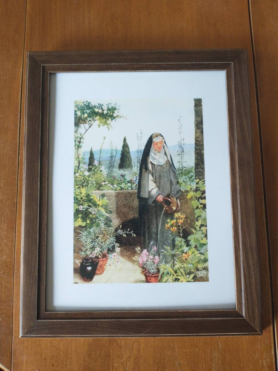 St. Clare of Assisi by Eleanor Fortesque Brickdale – 3 sizes – Catholic Gift – Confirmation Gift