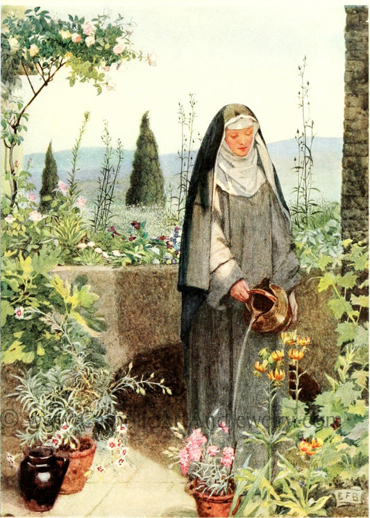 St. Clare of Assisi by Eleanor Fortesque Brickdale – 3 sizes – Catholic Gift – Confirmation Gift