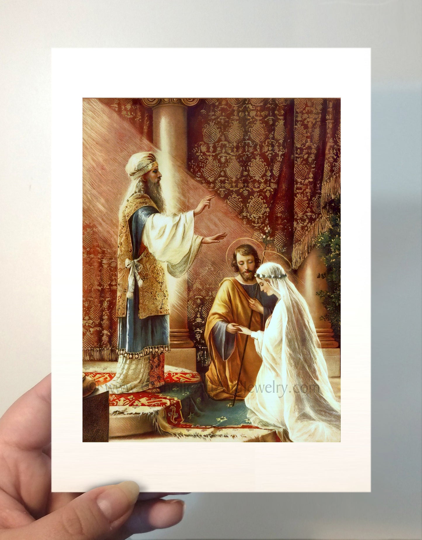 Wedding of Joseph and Mary – 3 Sizes – Wedding Gift/Anniversary Gift – based on a Vintage Holy Card – Catholic Art Print – Archival Quality