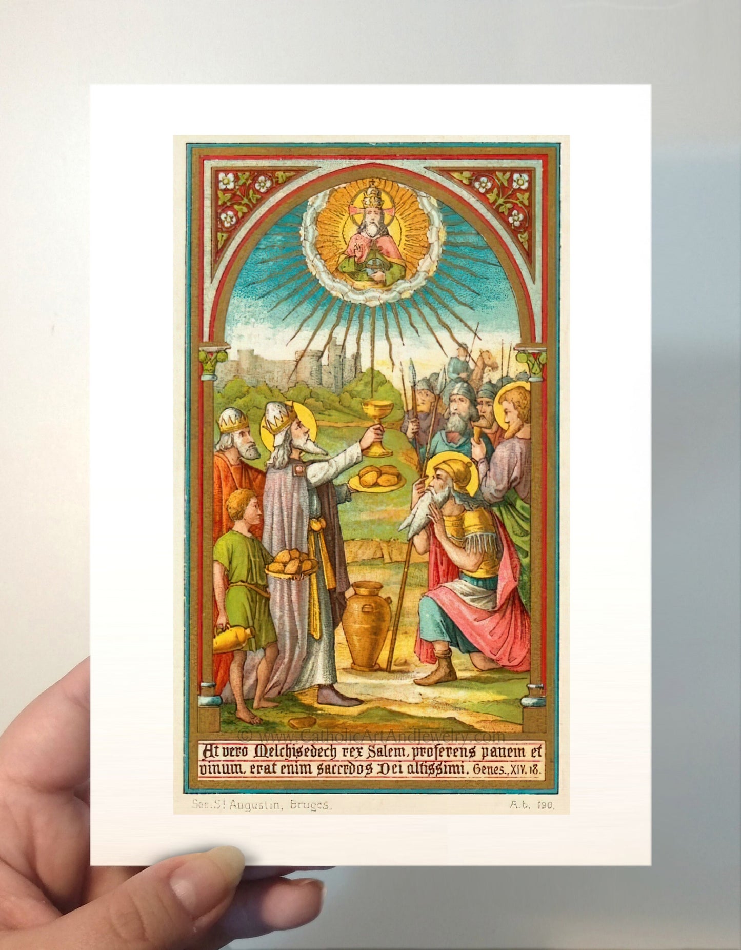 Melchizedek – 3 sizes – Based on an Antique Holy Card – Catholic Art Print – Catholic Gift – Gift for Priest – Archival Quality