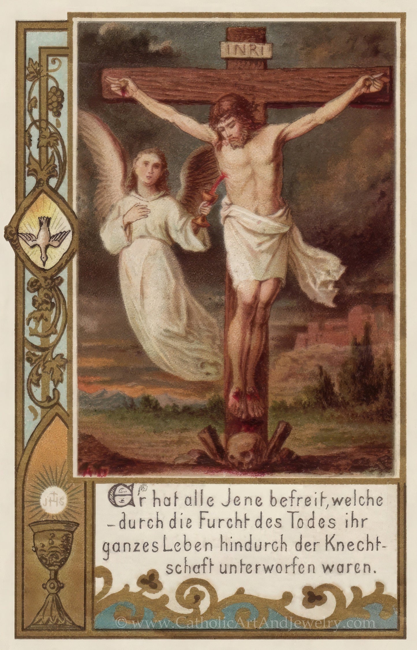 Precious Blood –4 Sizes – based on a Vintage Holy Card – Catholic Art Print – Archival Quality