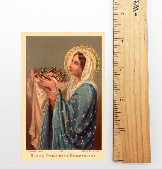 Holy Card – Our Lady of the Compassion – pack of 10/100/1000 – Restored Vintage Holy Card