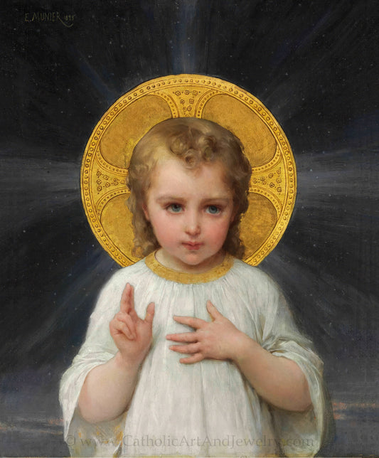 Jesus as a Child – by Émile Munier – Beautiful Catholic Artwork – Catholic Gift – Archival Quality