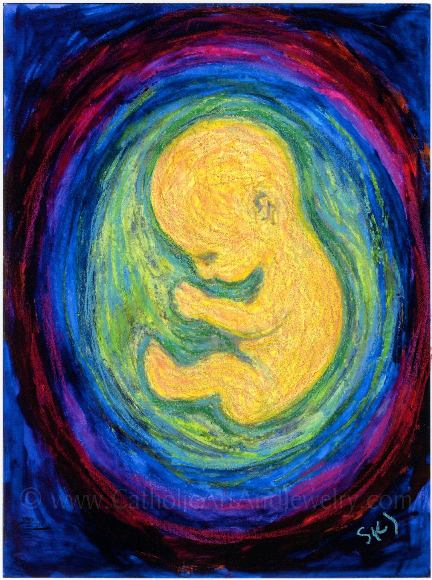 I Knew You – Pro-Life Holy Cards – by Sue Kouma Johnson – pack of 10/100/1000