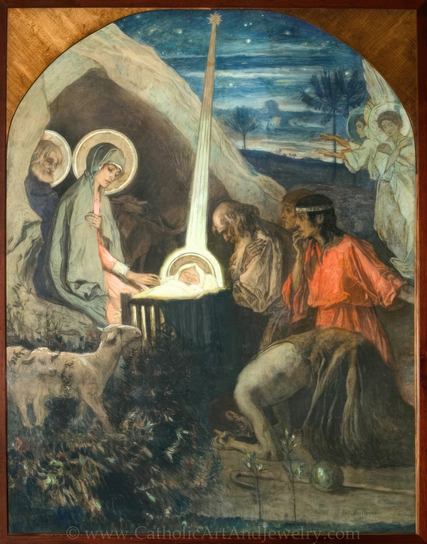 New! The Nativity by Mikhail Nesterov – Vintage Catholic Art Print – Archival Quality – Christmas Art