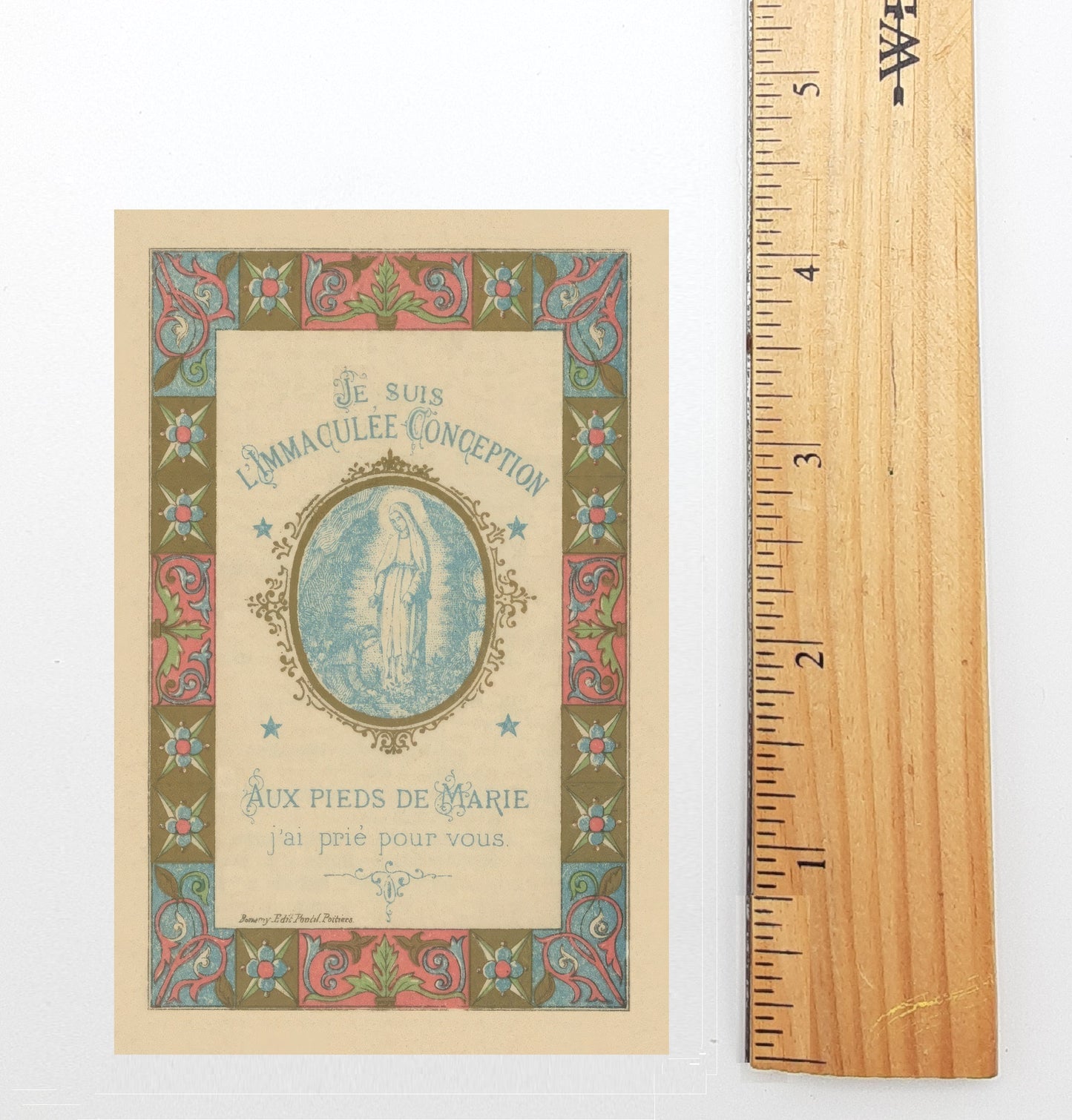 New! Immaculate Conception #2 – Restored Vintage Holy Card – pack of 10/100/1000