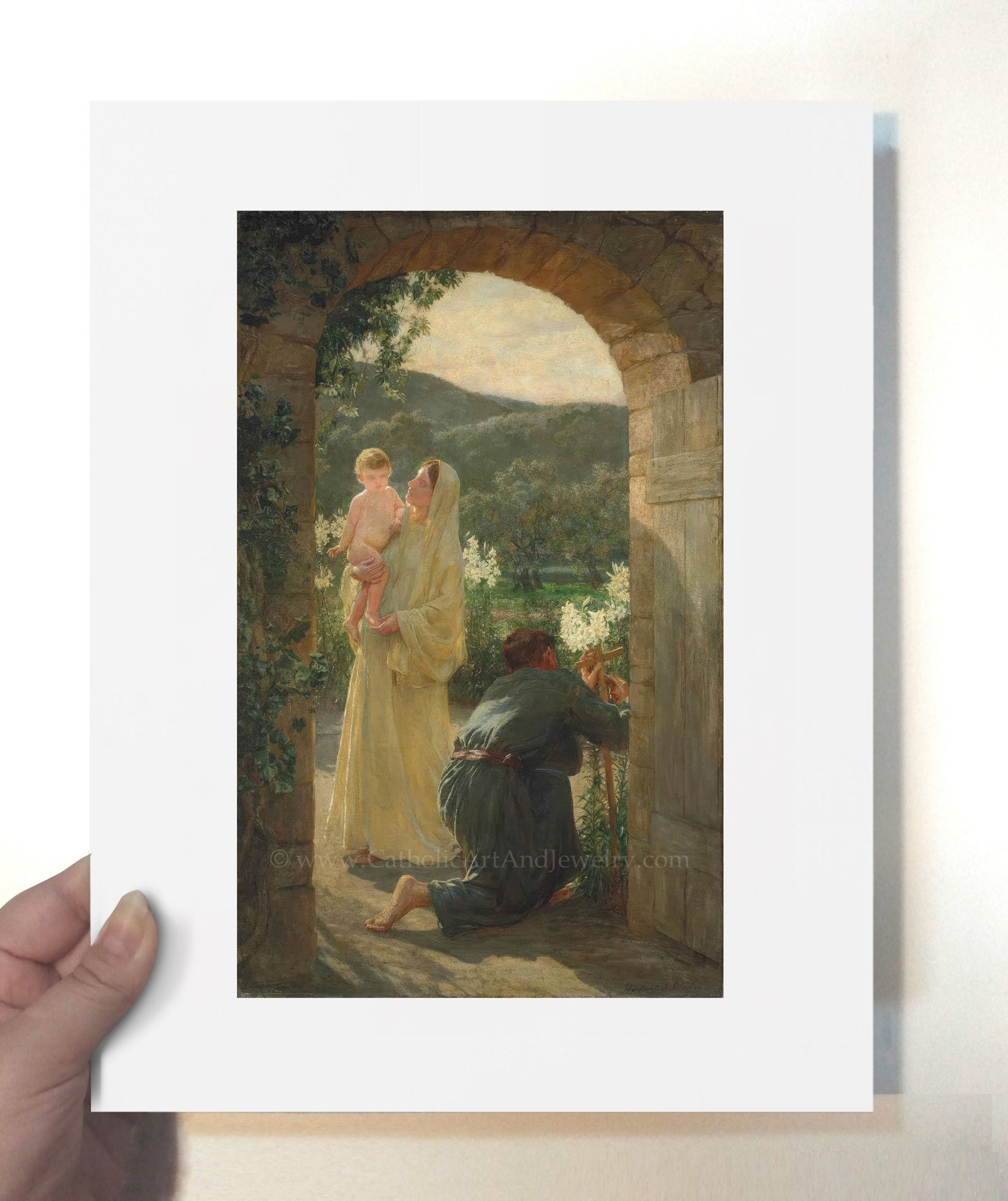 a painting of a woman holding a child
