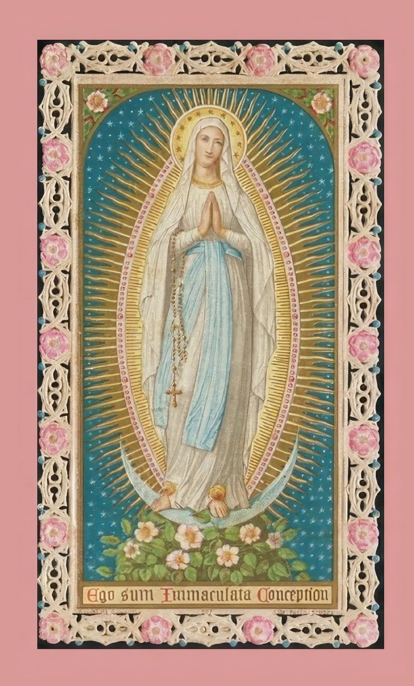 New! Immaculate Conception – Restored Vintage Holy Card – pack of 10/100/1000