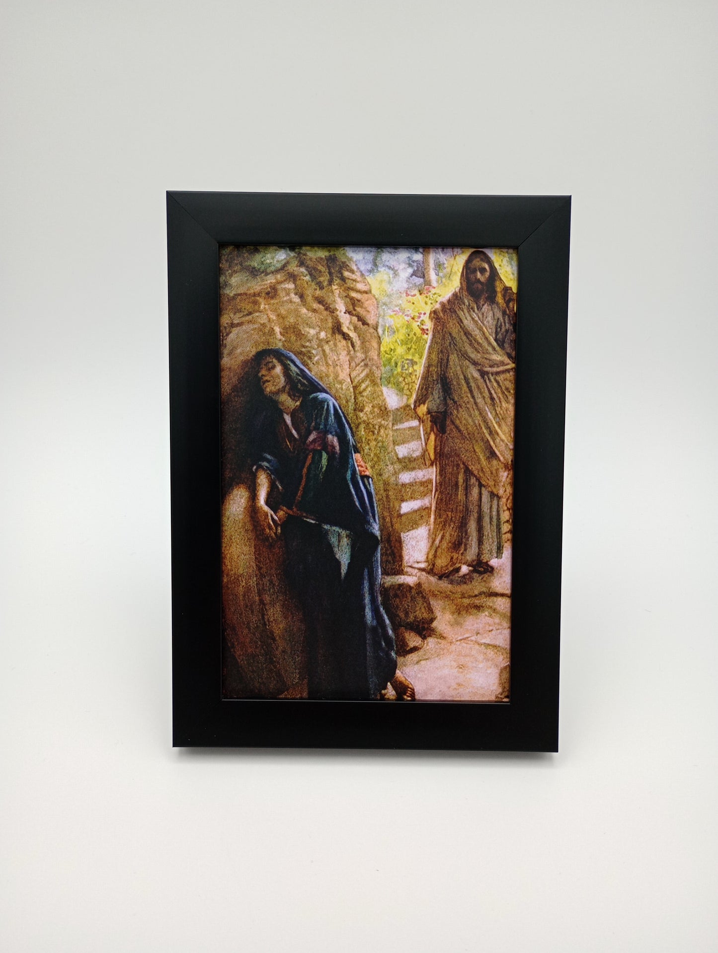 a painting hanging on the wall of a room