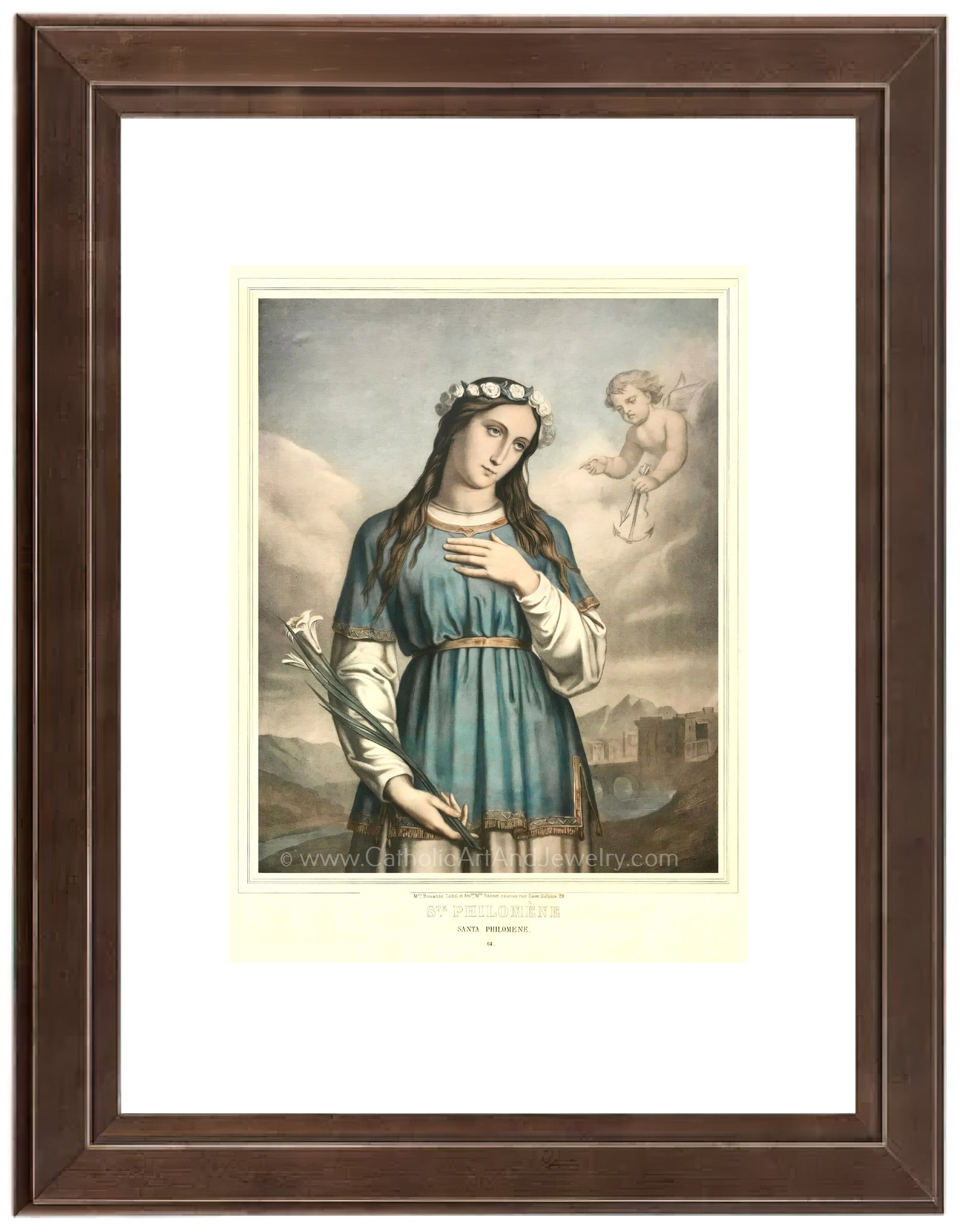 a painting of a woman in a blue dress