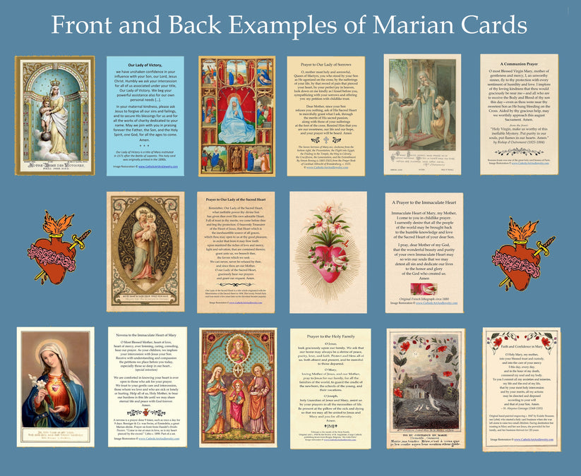 Catholic Examples Variety Pack #1 – 50 Restored Vintage Holy Cards – Beautiful and Inspi ...