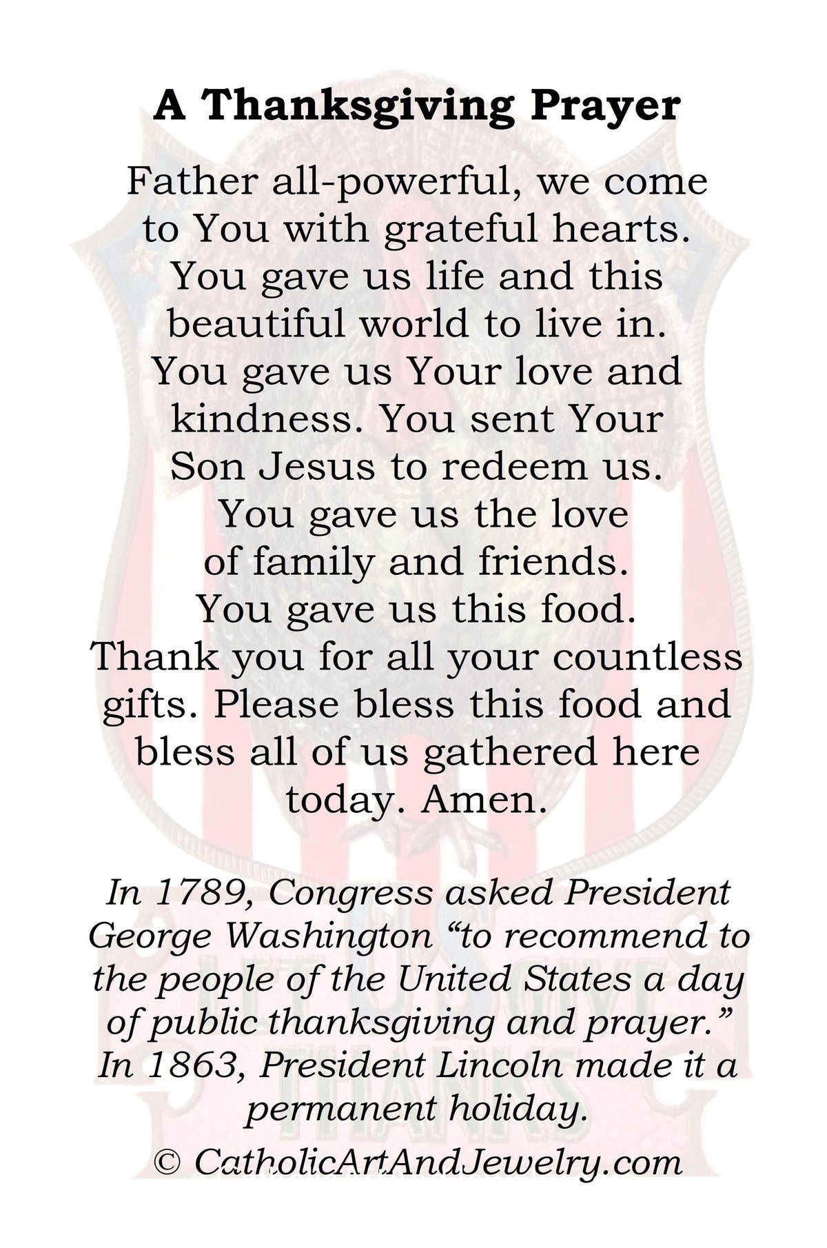 New! Thanksgiving Holy Cards – Variety Pack of 8 (2 of each) – Let Us Give Thanks! – SHIPPING AFTER OCT 13th!